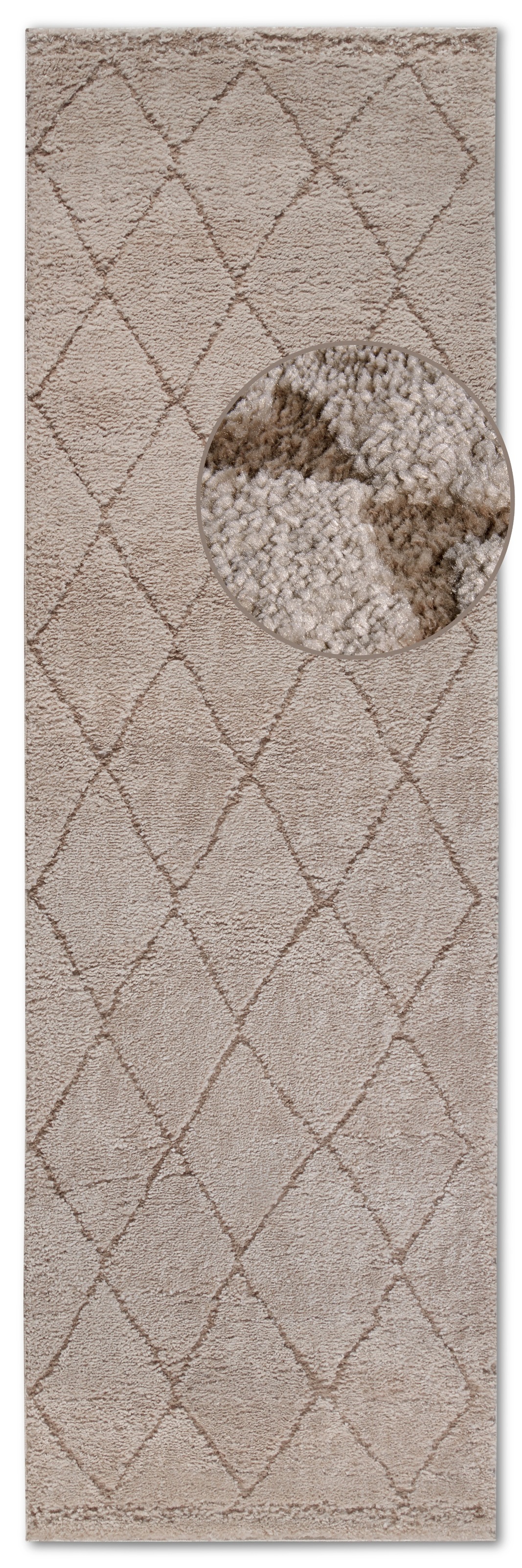 ELLE DECORATION Designteppich »Perrotin«, rechteckig, 18 mm Höhe, Läufer, Shaggy, flauschig, weich, Langflor, modern, Hoch Tief Effekt