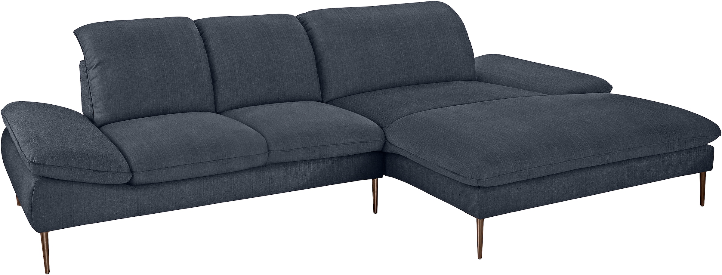 W.SCHILLIG Ecksofa »enjoy&MORE, Designsofa, bequem, zeitlos und elegant, L-Form«, Sitztiefenverstellung, Füße bronze pulverbeschichtet, Breite 310 cm