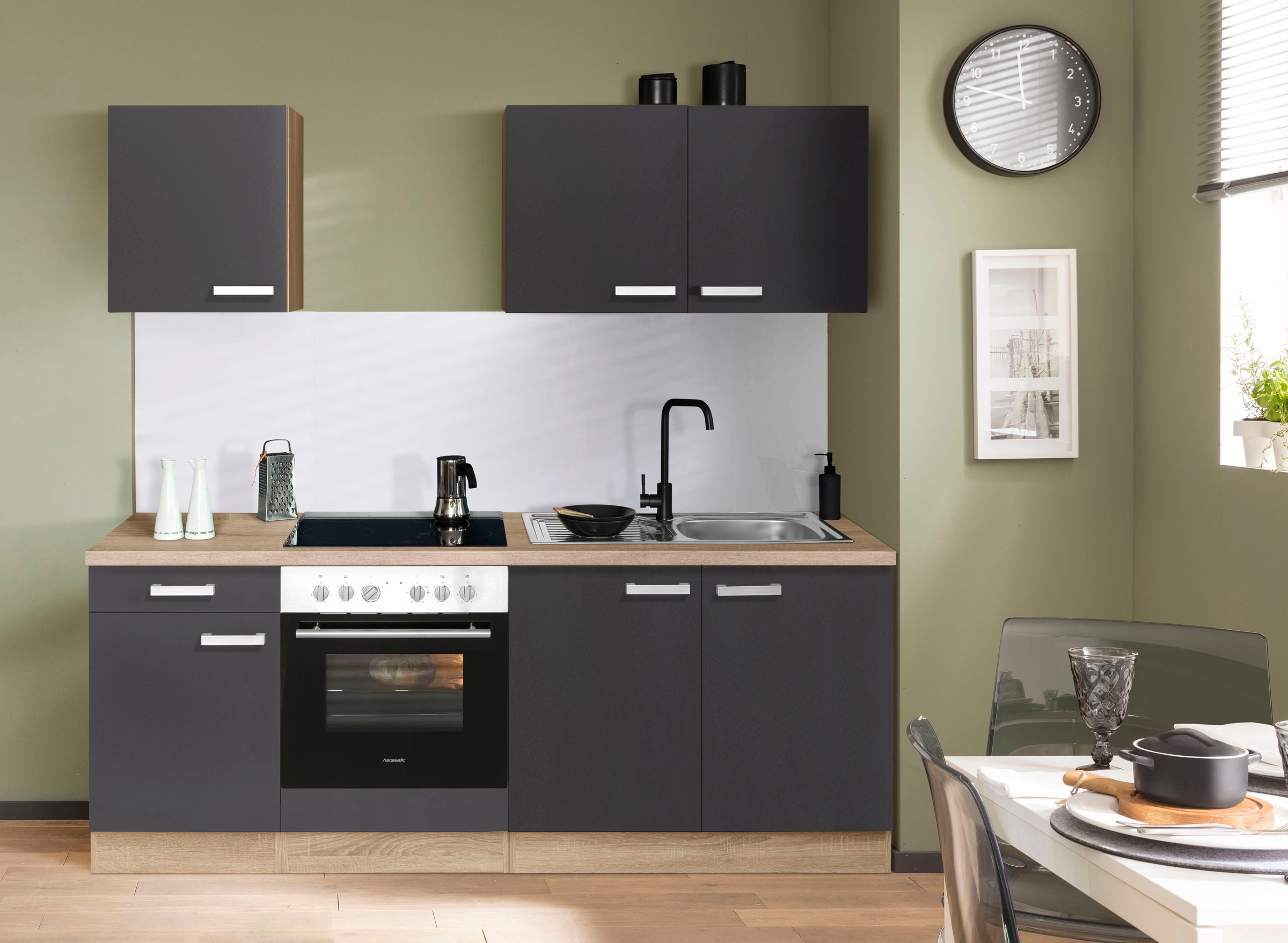 OPTIFIT Küchenzeile »Leer Breite 210 cm« mit Hanseatic-Geräten, wahlweise m günstig online kaufen