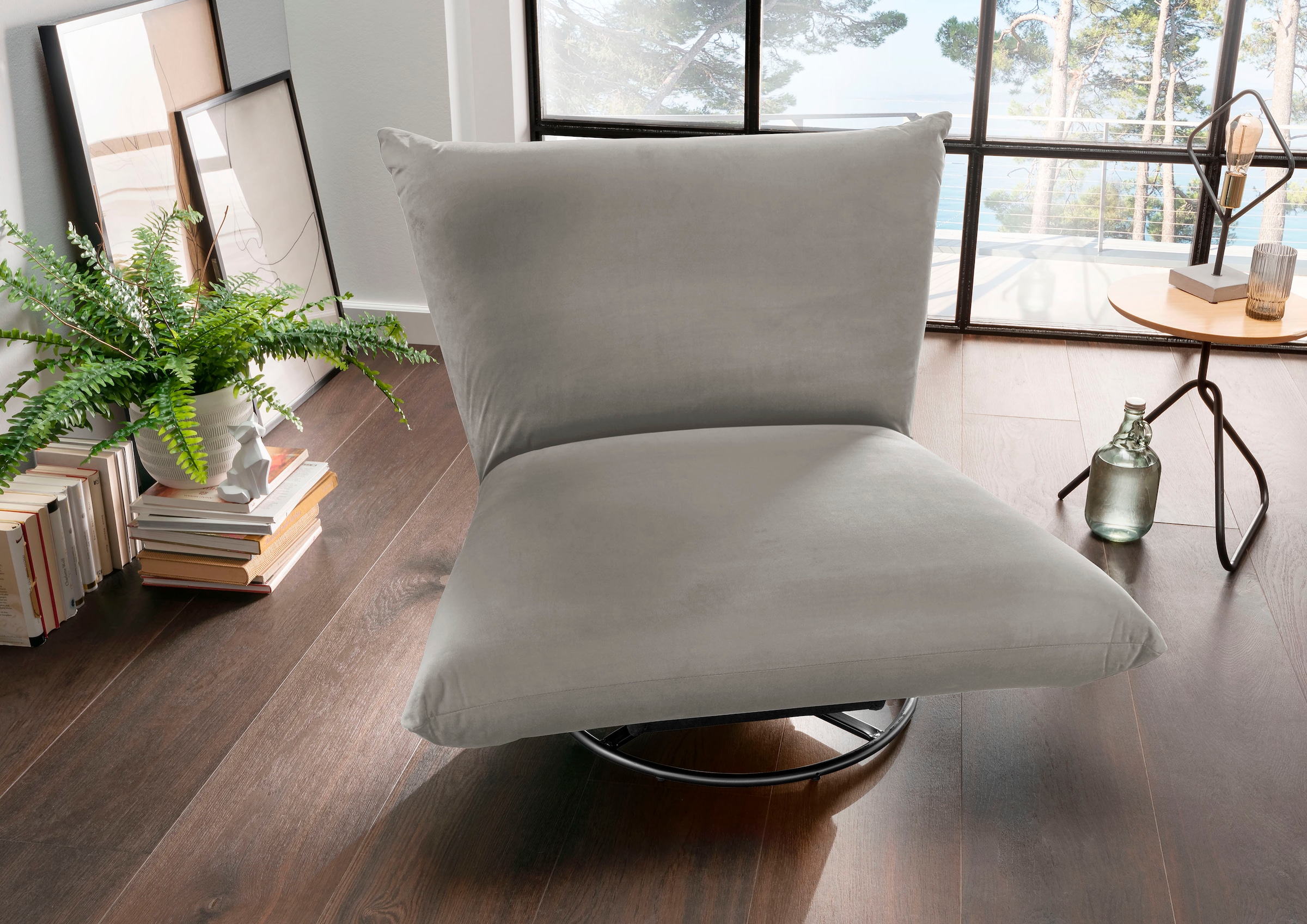 Home affaire Drehsessel »Cremona« 360° drehbar mit Metallfuß günstig online kaufen