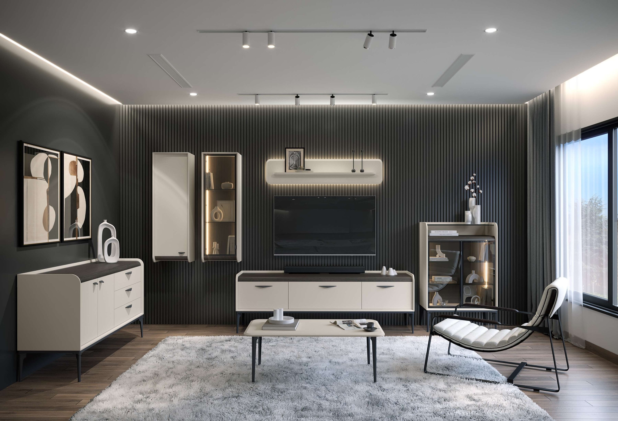 INOSIGN Wandregal »Sofy Schwebendes Regal, Wandkonsole, Wandboard, LED-Beleuchtung« UV lackiert, Ablageboden, Wandmontiert,  Breite 140 cm