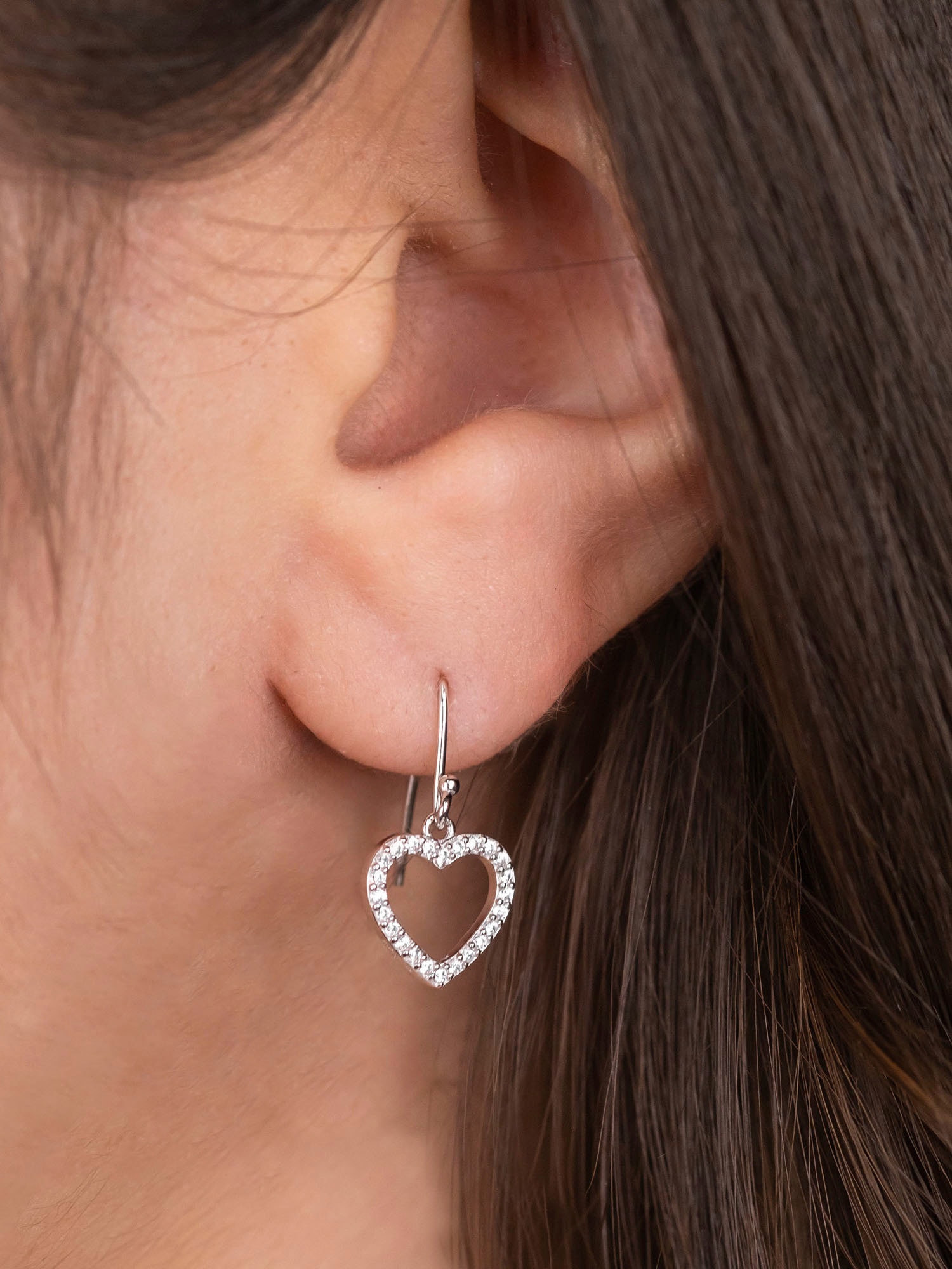 Engelsrufer Paar Ohrhaken »Herz, ERE-HEARTSHINY-ZI«, Made in Germany - mit Zirkonia (synth.)