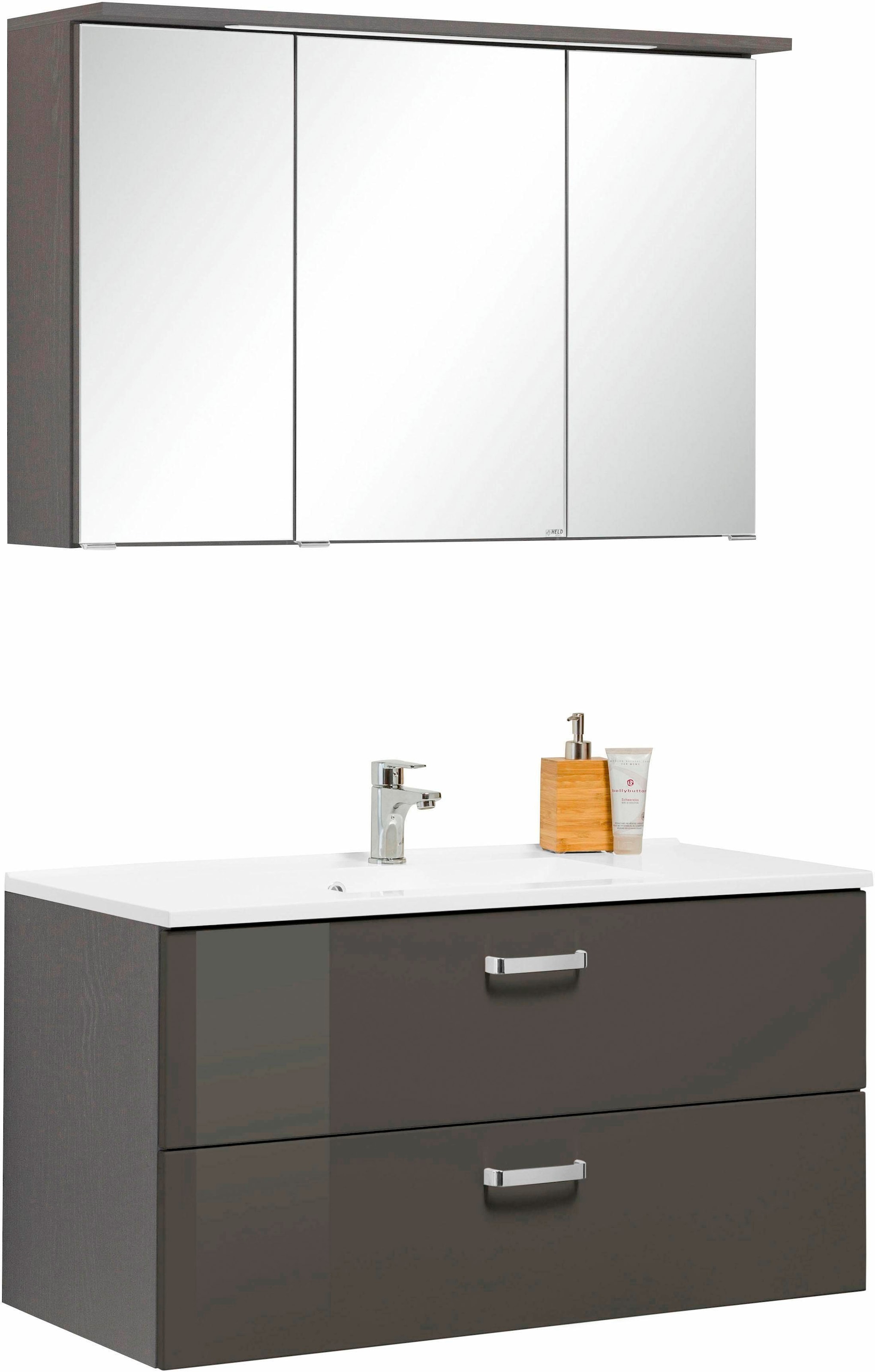 welltime Badmöbel-Set »Ravenna« 2 Stk. tlg. mit Soft-Close Funktion günstig online kaufen