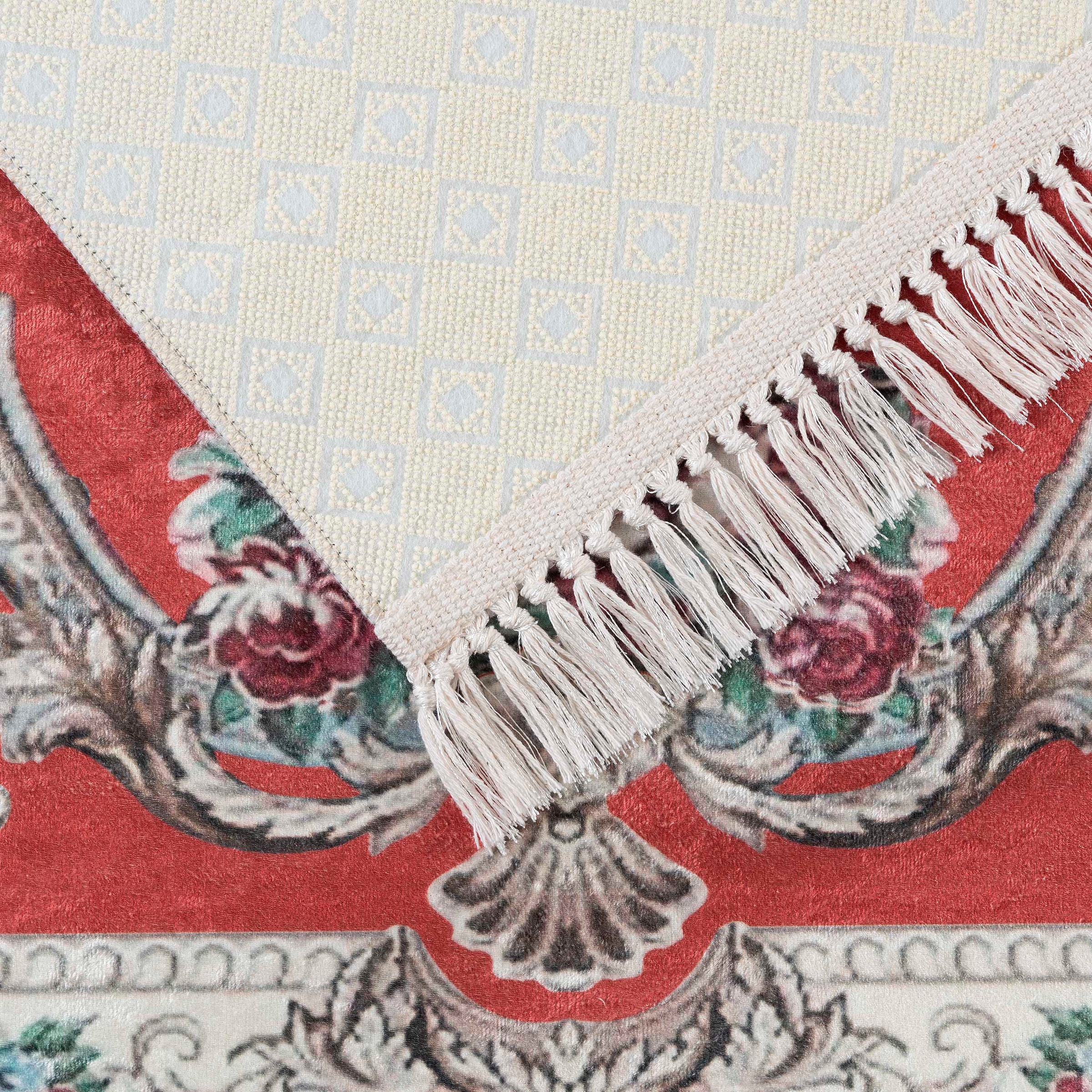 Sehrazat Teppich »Vintage 7000«, rechteckig, 6 mm Höhe, Flachflor, Blumen Vintage, Anti Rutsch, waschbar, Wohnzimmer