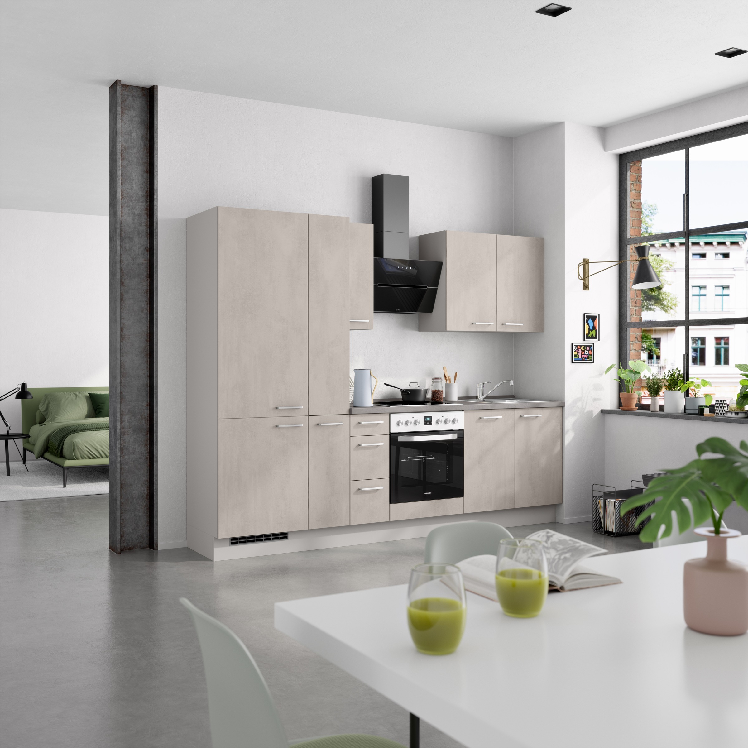 nobilia® Küchenzeile »"Riva II"«, vormontiert, Ausrichtung wählbar, Breite 270 cm, wahlw. mit E-Geräten
