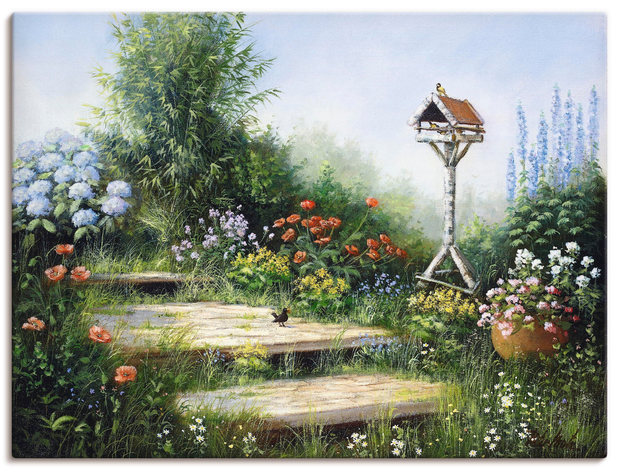 Artland Leinwandbild »Lieder der Vögel« Garten 1 Stk. tlg. auf Keilrahmen g günstig online kaufen
