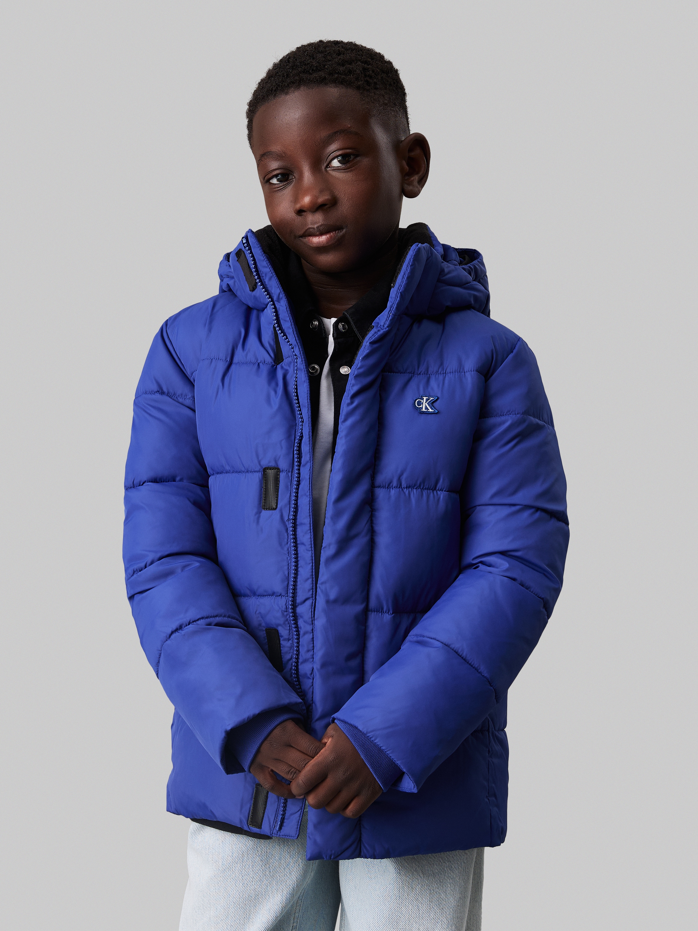 Calvin Klein Jeans Winterjacke »ESSENTIAL PUFFER JACKET«, mit Kapuze, für Kinder bis 16 Jahre und mit Logopatch