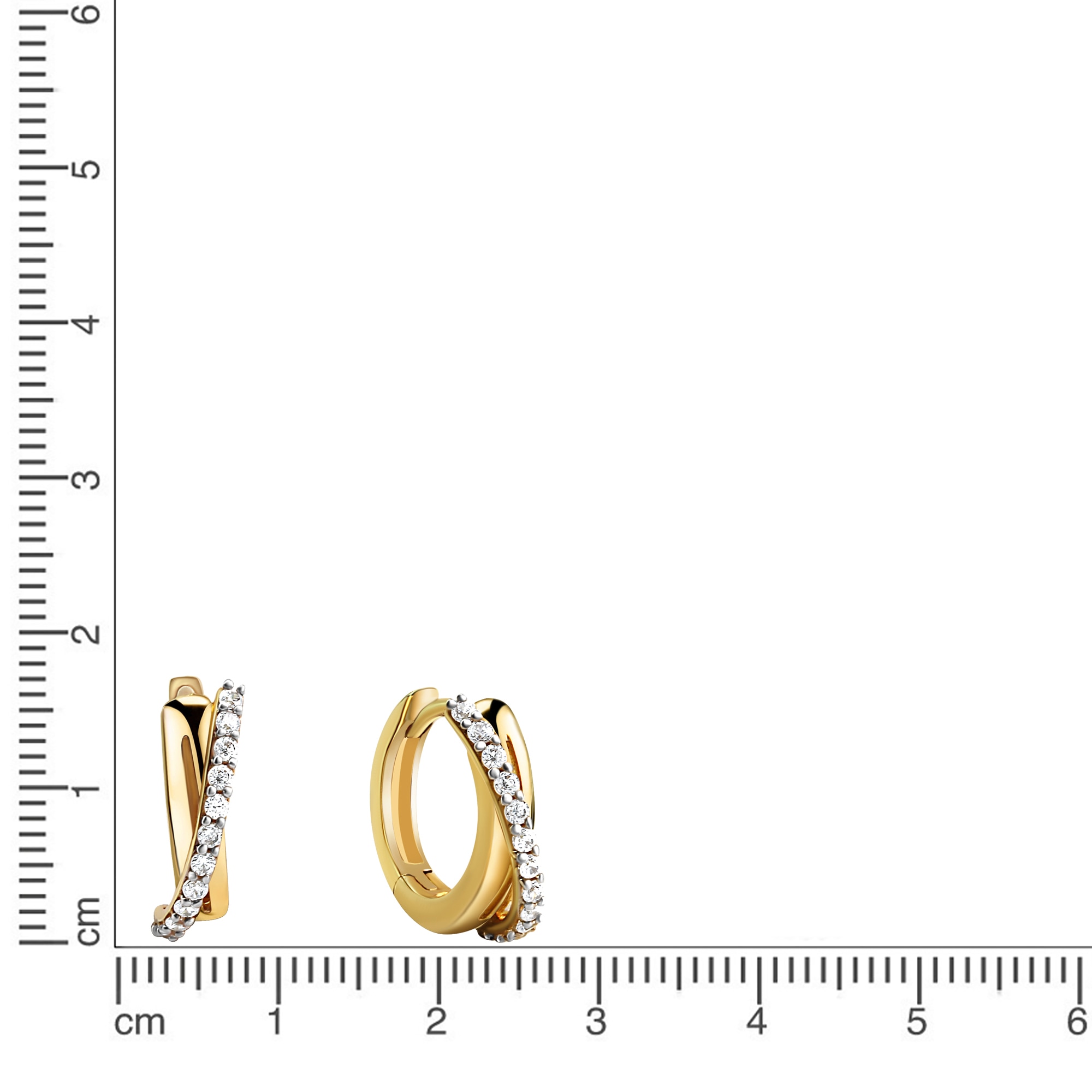 Vivance Paar Creolen »375/- Gelbgold bicolor Zirkonia«