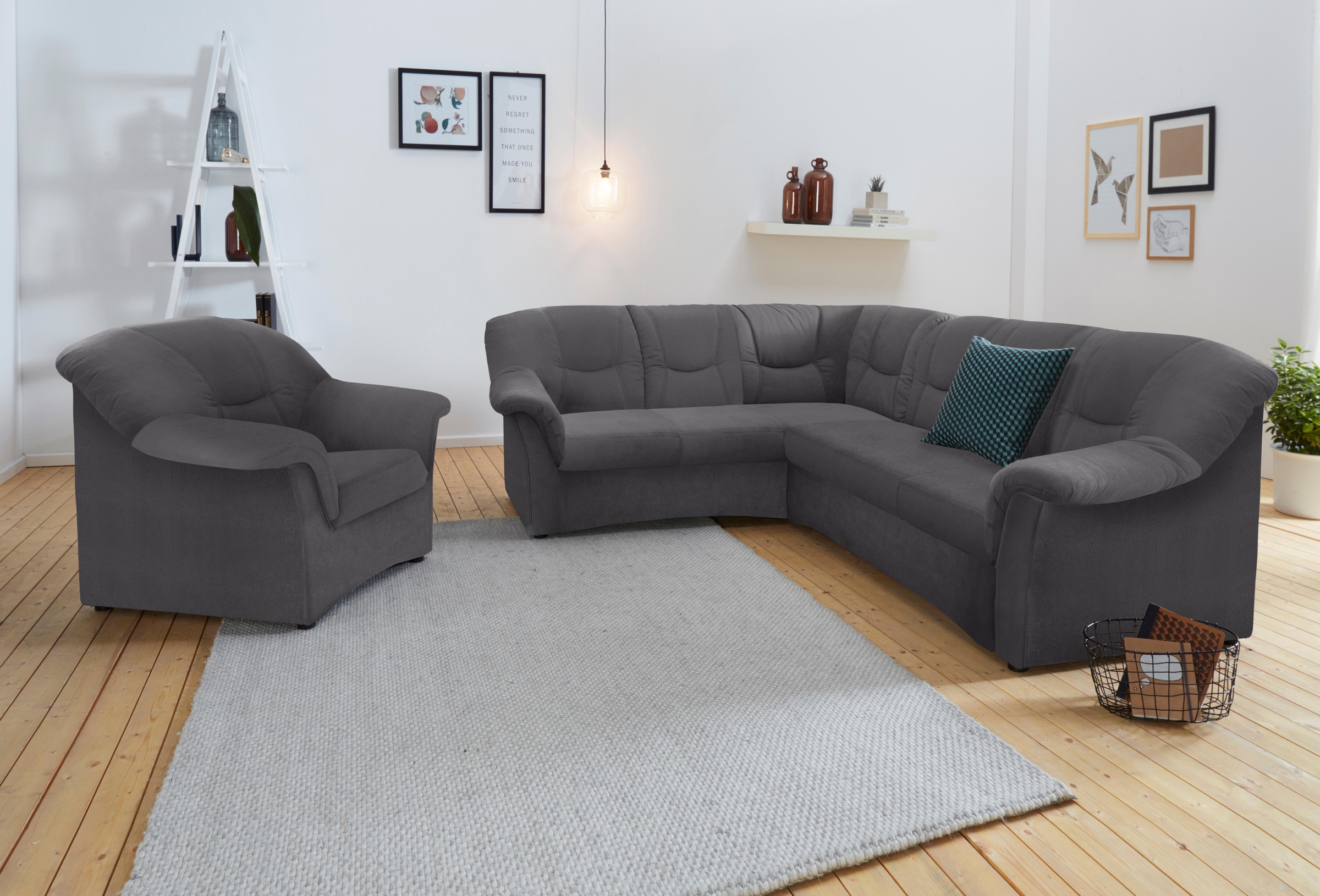 DOMO collection Ecksofa »Sarafina zeitlos&bequem, optional mit Federkern, B günstig online kaufen