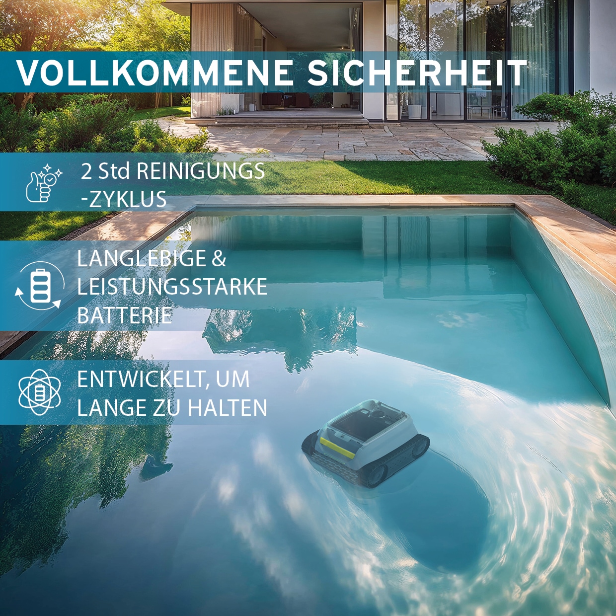 ZODIAC® Poolroboter »»Sweepy««, (Kabellos Pool Reiniger), Kabellos