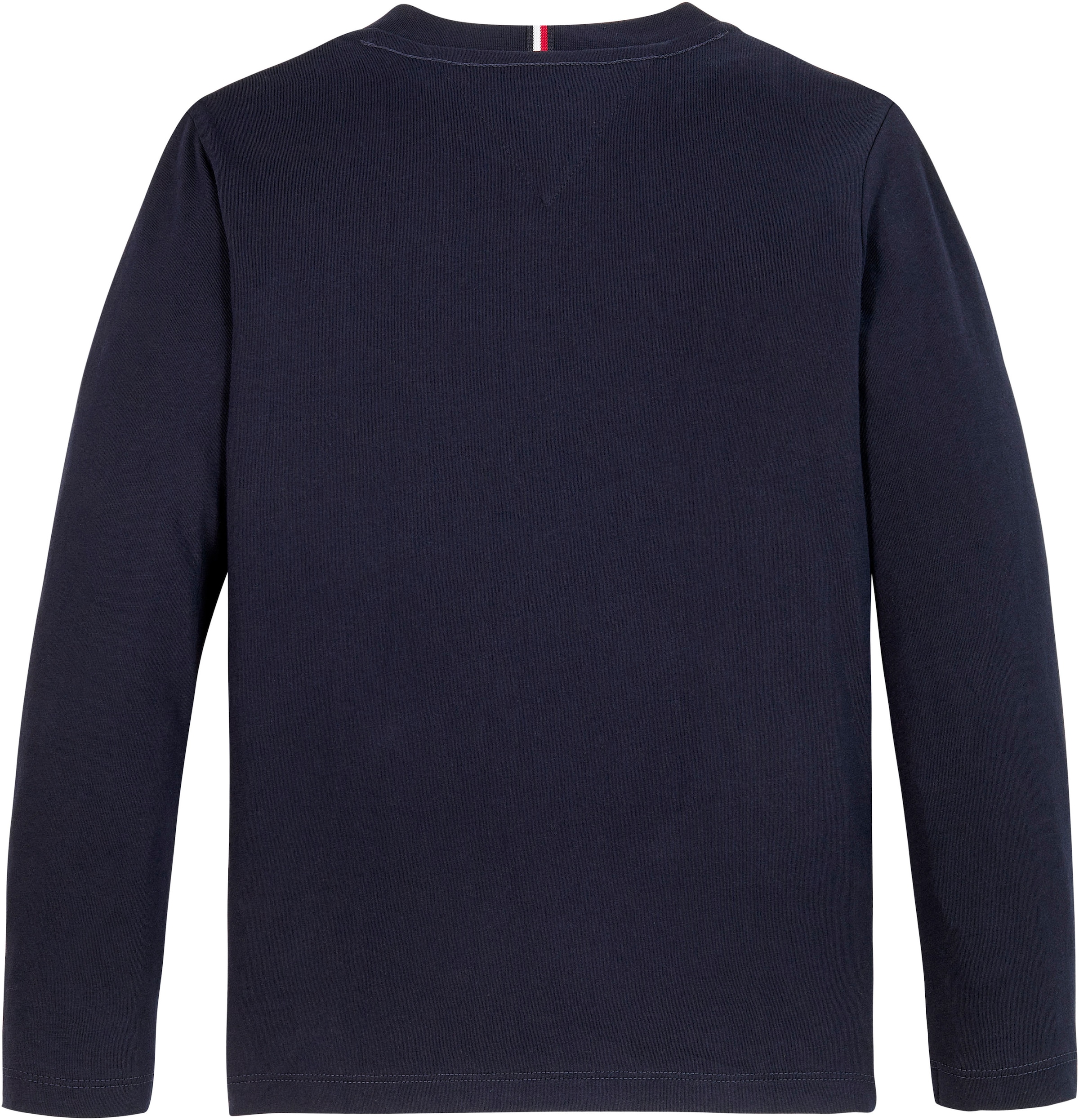 Tommy Hilfiger Langarmshirt »MONOTYPE FLOCK REGULAR TEE LS«, Kinder bis 16 Jahre mit Logoschriftzug