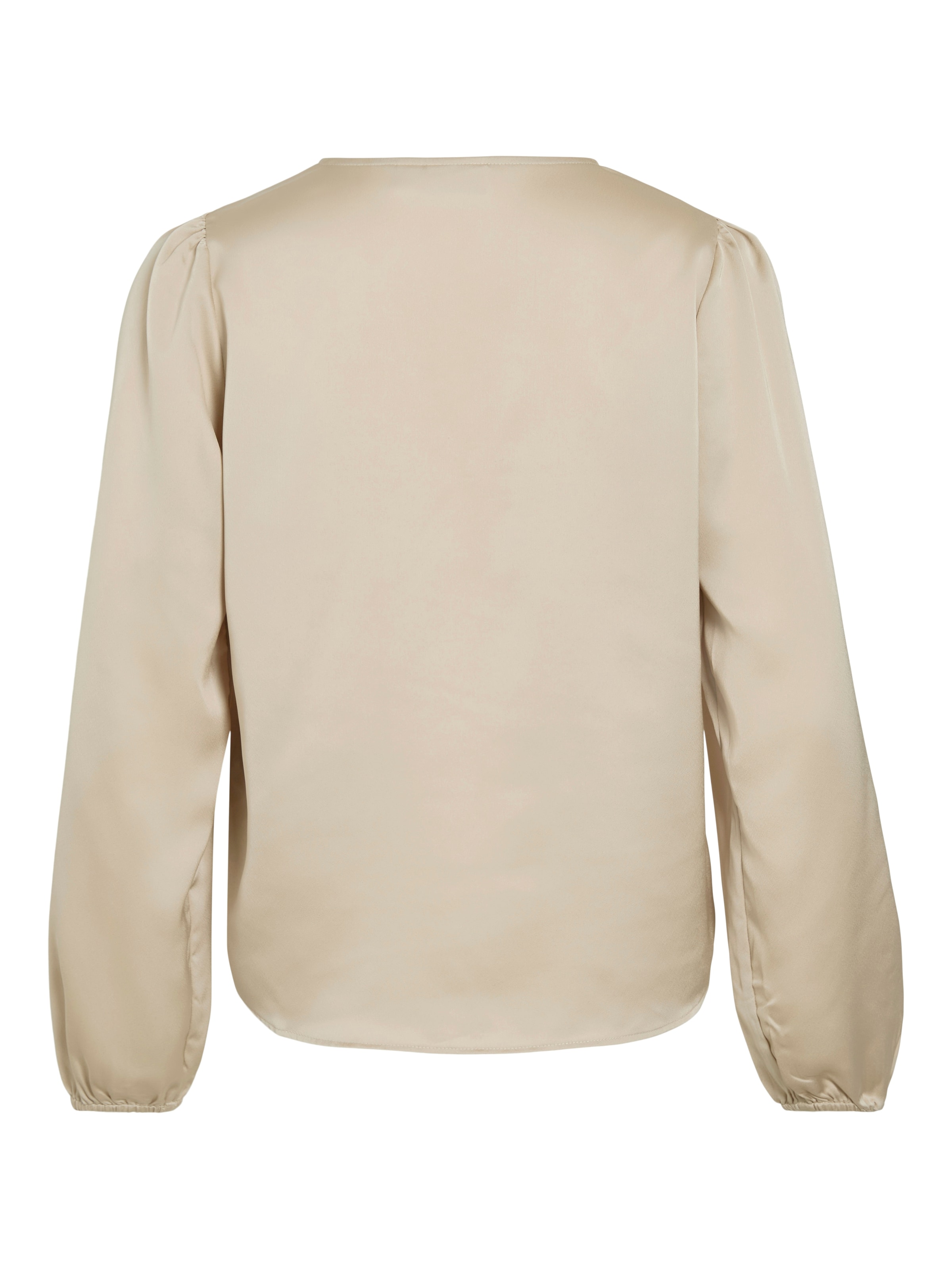 Vila Langarmshirt »VIELLETTE L/S SMOCK SATIN TOP - NOOS«