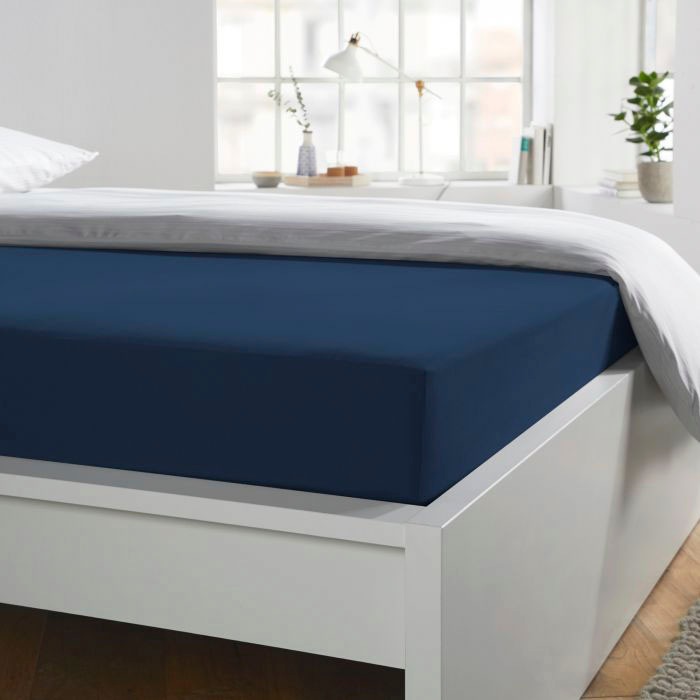 Schlafgut Spannbettlaken »Mako-Jersey aus 100% Baumwolle, Bettlaken«, für Matratzen bis 20 cm Höhe, in 90x200, 140x200 oder 180x200 cm