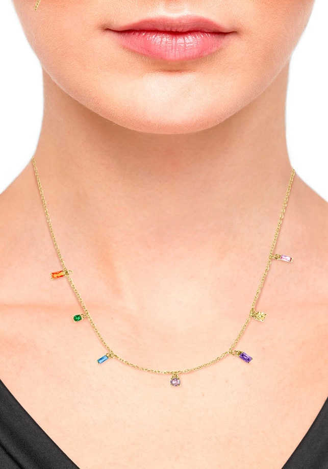 s.Oliver Kette mit Anhänger »Regenbogen, 2035510«, mit Zirkonia (synth.)