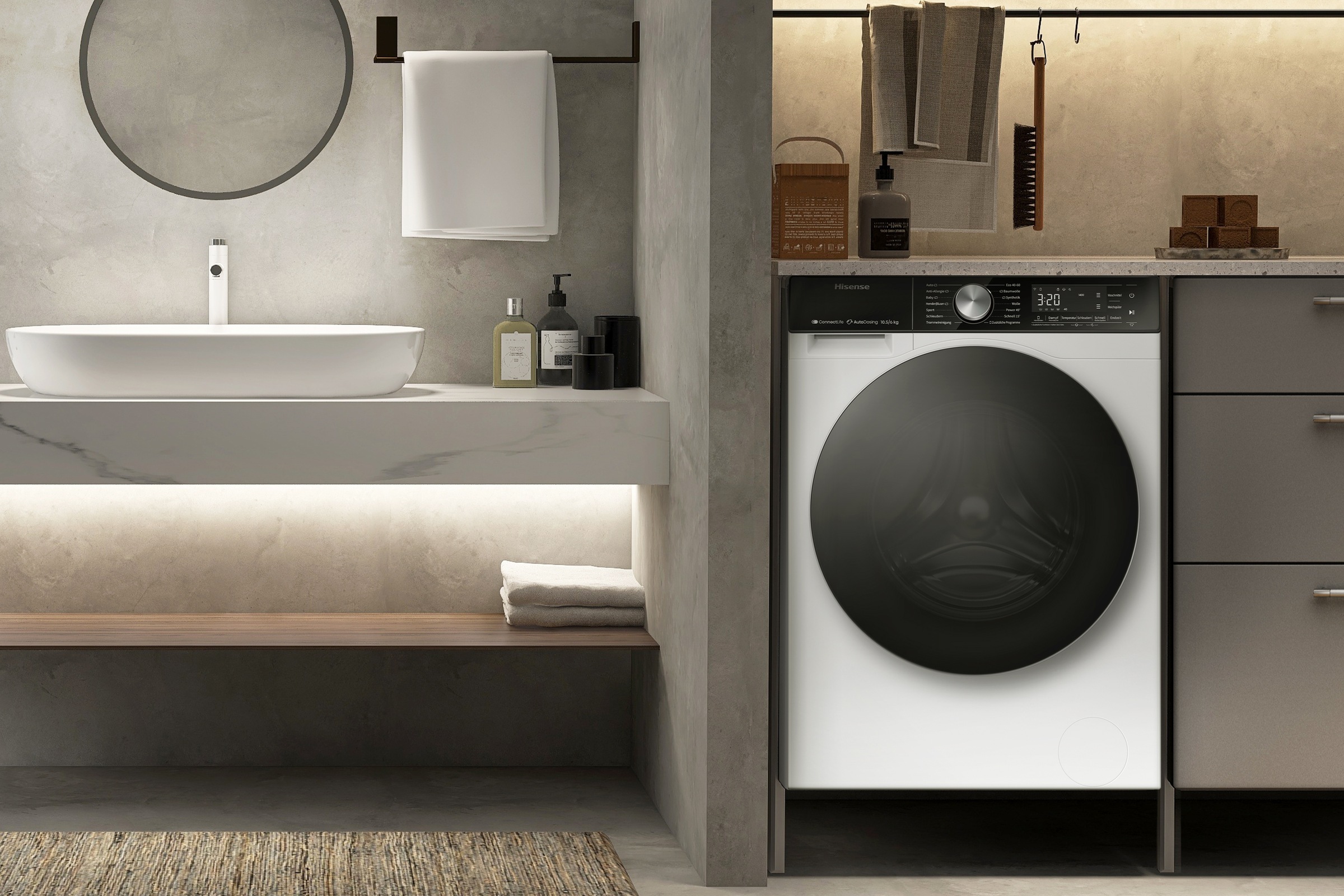 Hisense Waschtrockner »WD5S1045BW«, 10,5kg/ 6kg