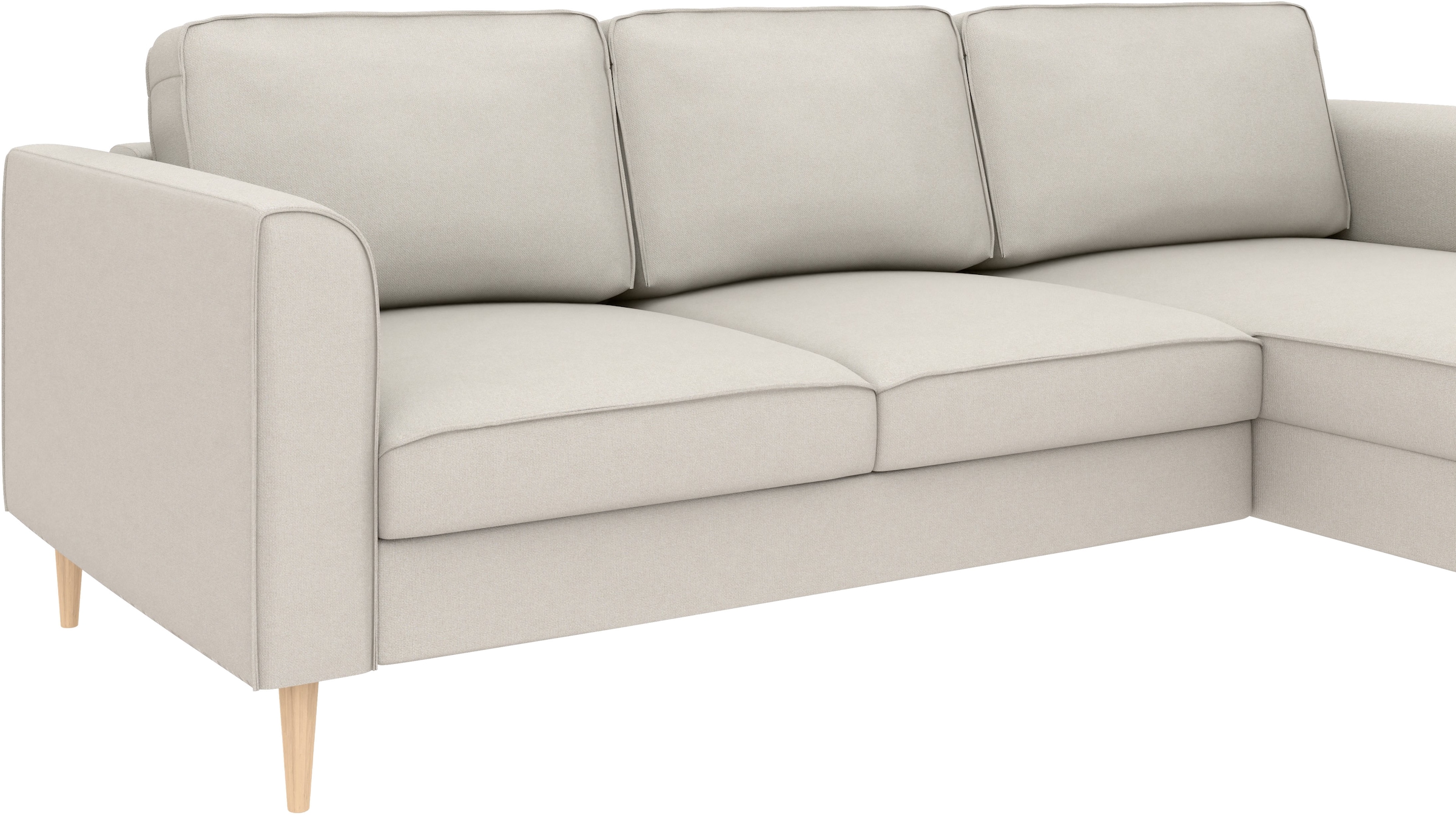 Home affaire Ecksofa »Booster Couch wahlweise mit Schlaffunktion und Bettkasten-auch in Cord«, Recamiere beidseitig montierbar, Sofa in L-Form, 232 cm