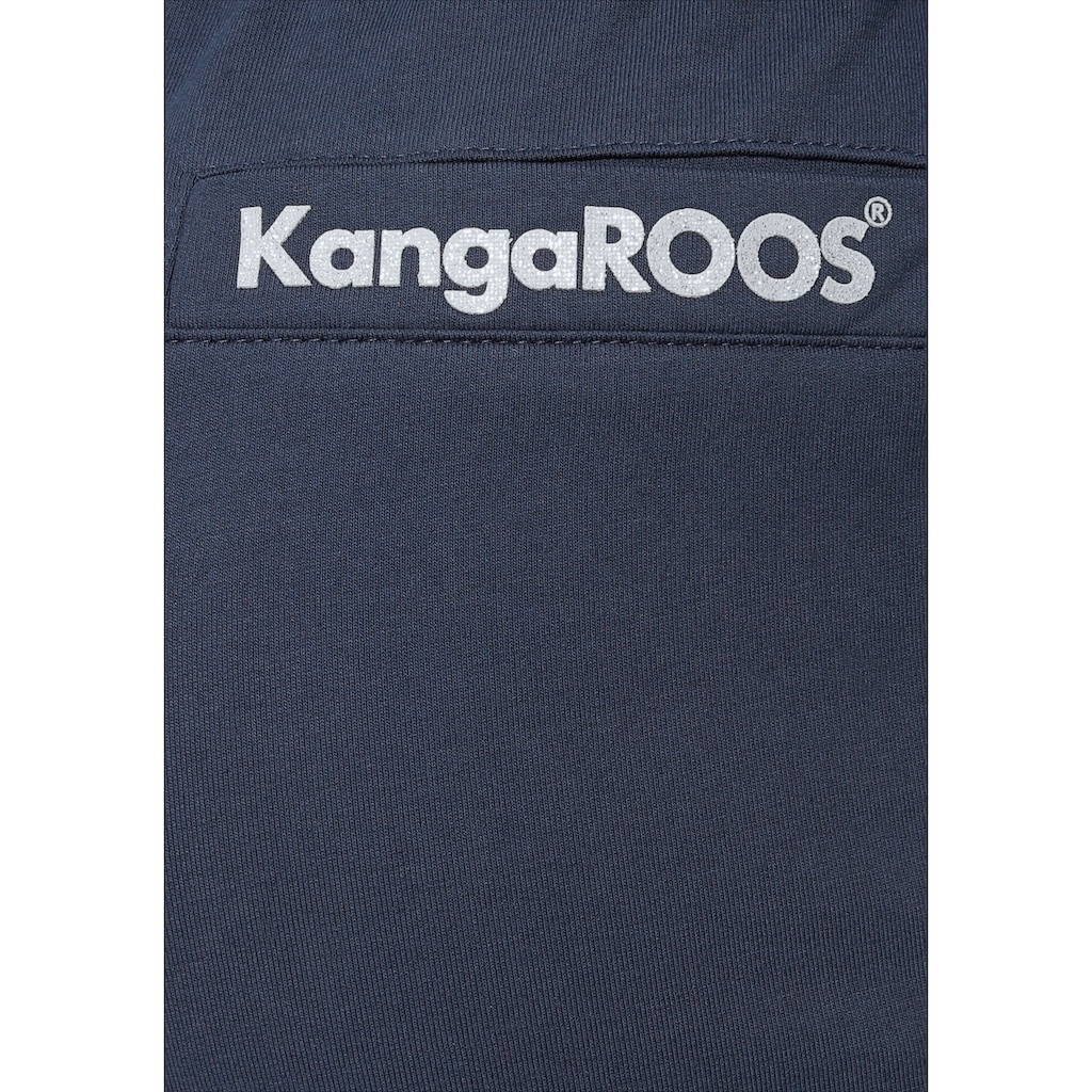 KangaROOS Sweathose, mit Streifen und Zier-Logo-Knöpfen seitlich