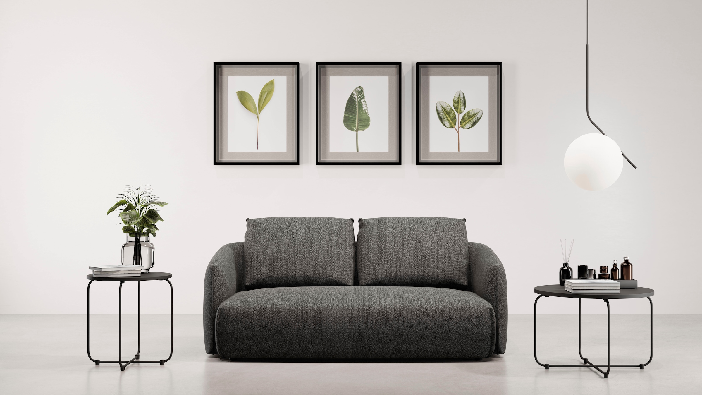 TRENDMANUFAKTUR 2-Sitzer "Shawn Designsofa, elegant geschwungen Armlehnen, günstig online kaufen