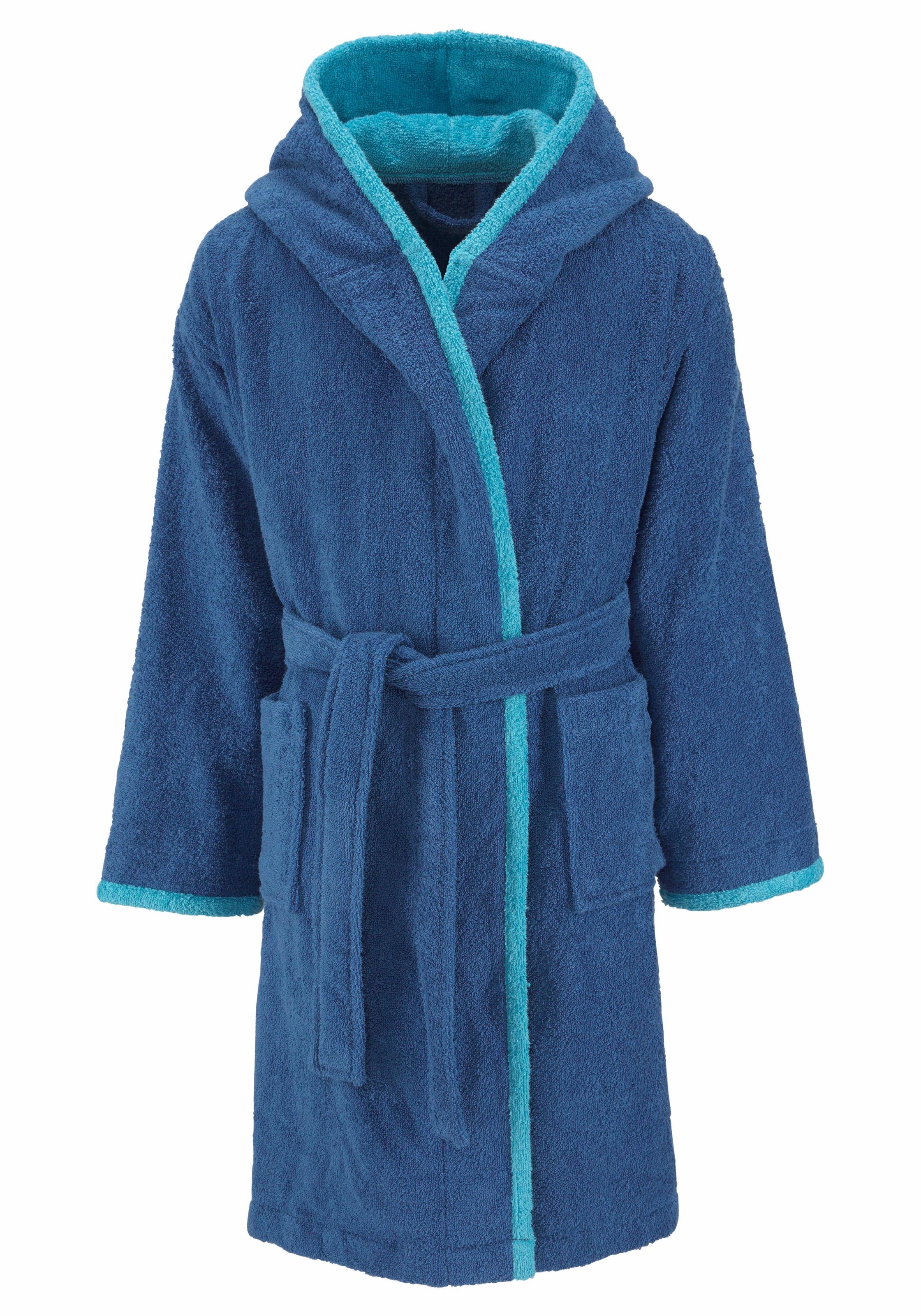 Otto Home Kinderbademantel "Timo" Gr. 104, blau, 104/110 L: 61cm