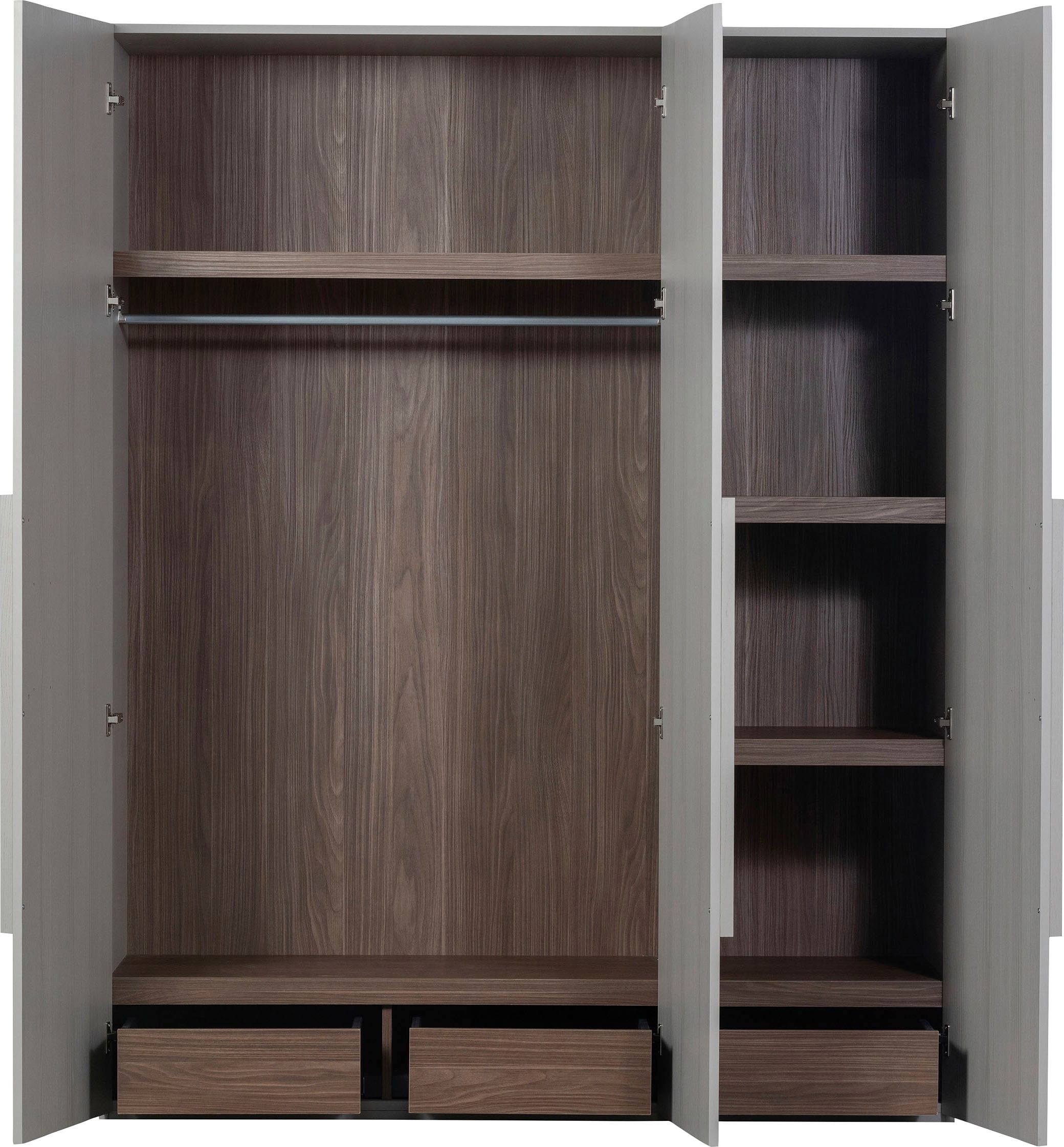 WOOOD Garderobenschrank »Rens«, aus Nussbaum-Dekor, viel Stauraum, Höhe 210 cm