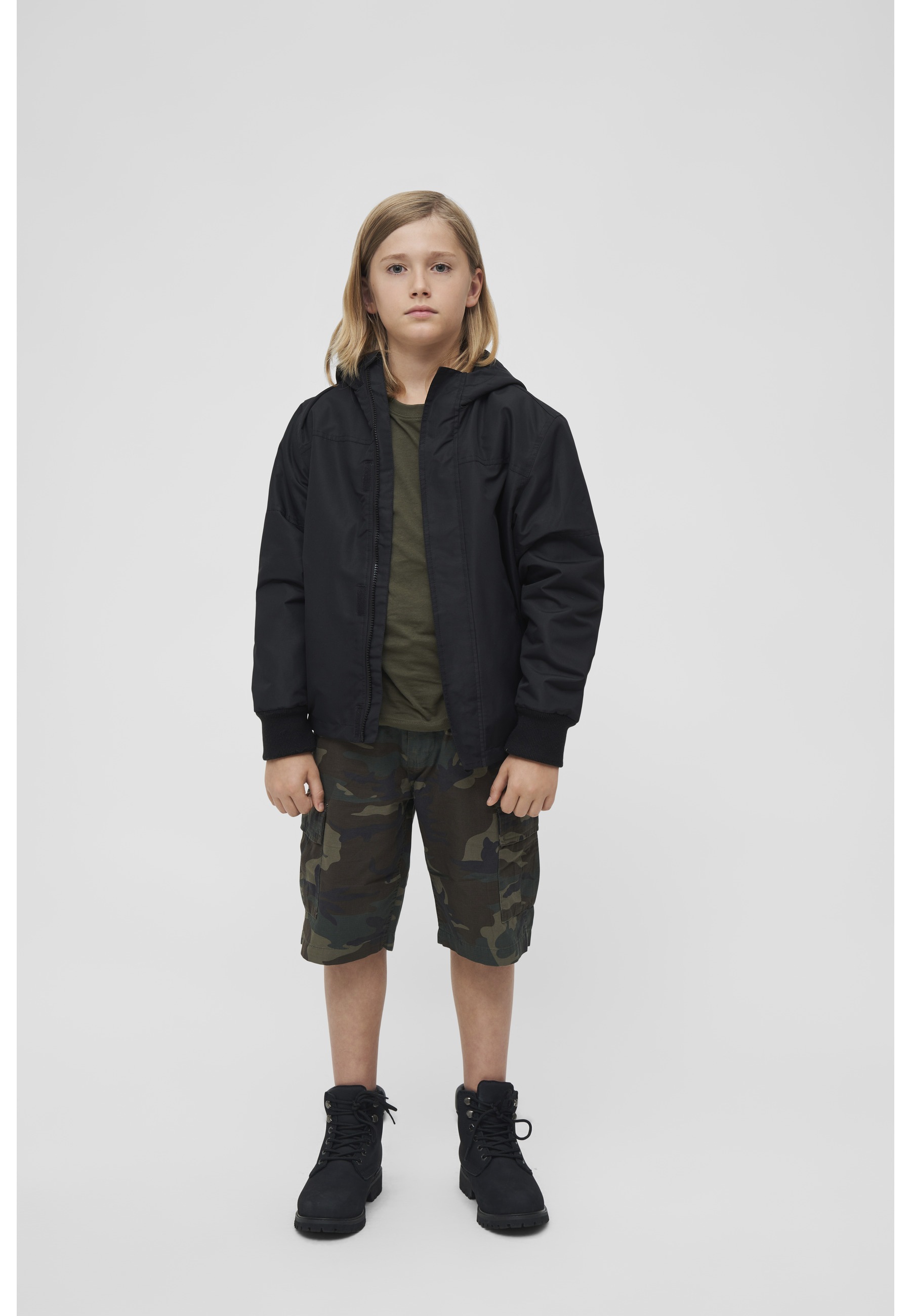 Brandit Allwetterjacke »Brandit Unisex Kids Windbreaker Frontzip« 1 Stk. tlg. mit Kapuze