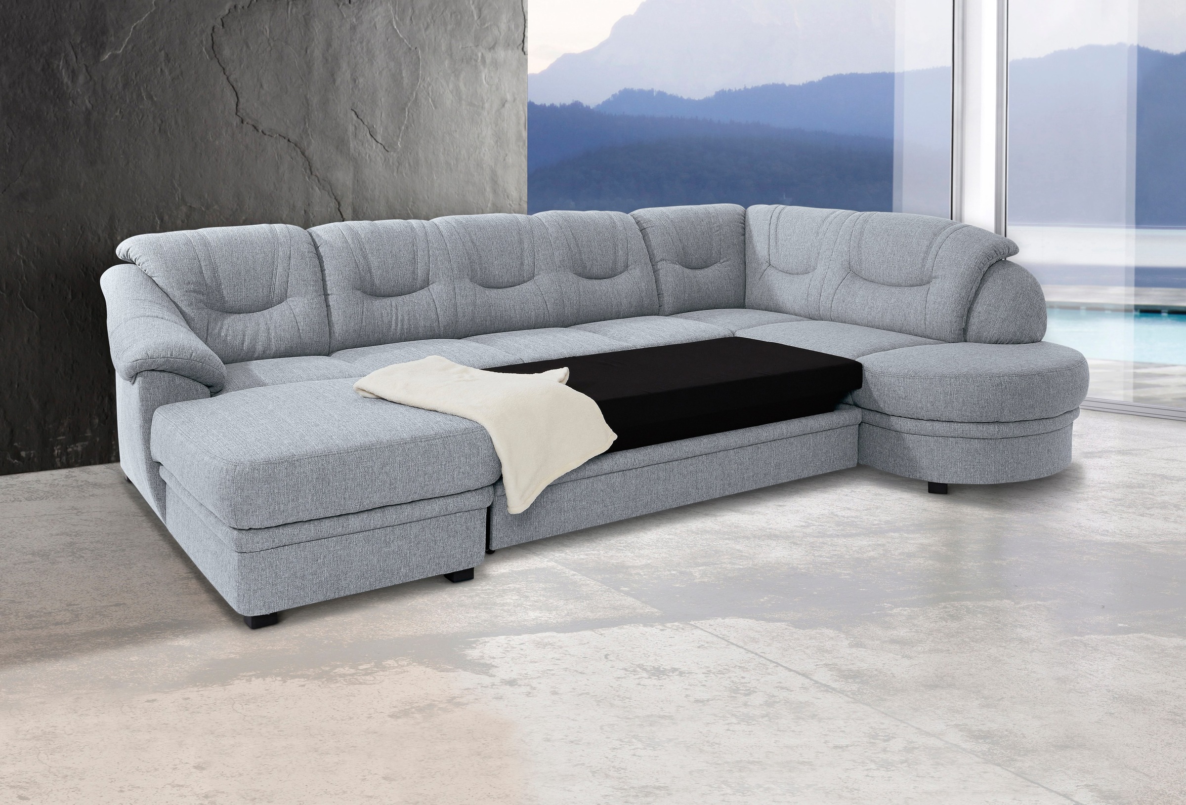 sit&more Wohnlandschaft "Savoni U-Form", wahlweise mit Bettfunktion günstig online kaufen