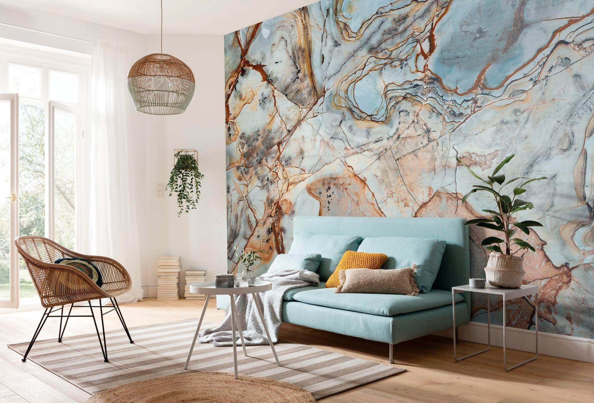 Komar Vliestapete »Digitaldruck Vlies -  Marble - Größe 400 x 250 cm« bedruckt glatt Wohnzimmer, Schlafzimmer