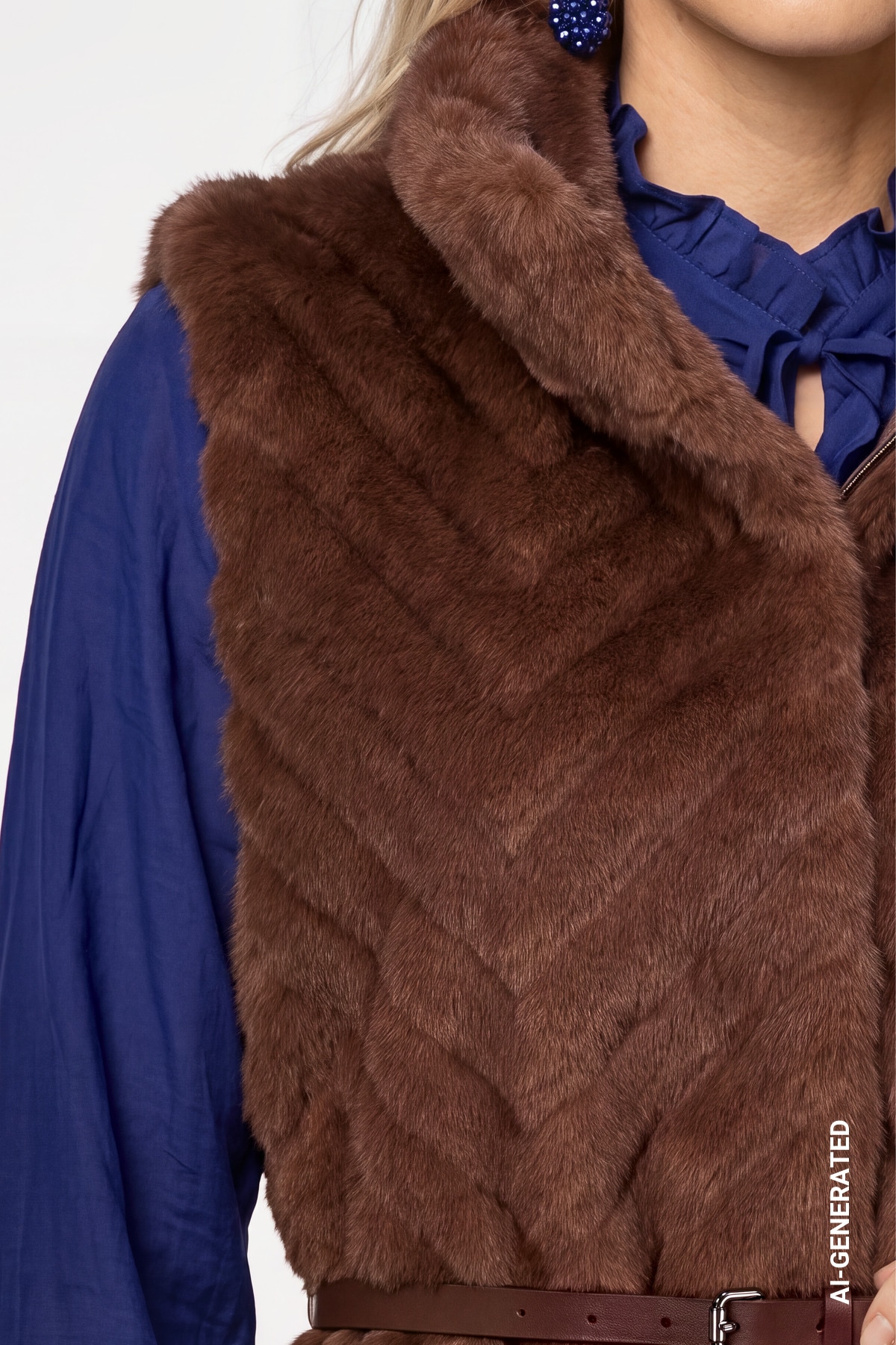 Monari Fellimitatweste »Weste fake fur« Regular fit mit Stehkragen