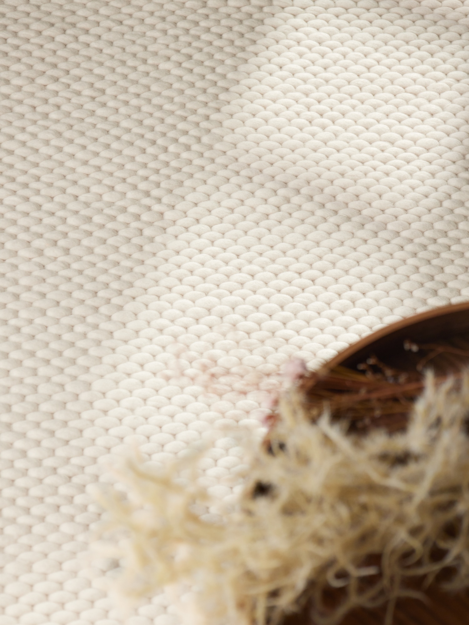 ELLE DECORATION Wollteppich »Beans« rechteckig 10 mm Höhe Handweb Teppich Wolle, Perlenstruktur, Wohnzimmer, Schlafzimmer, Flur