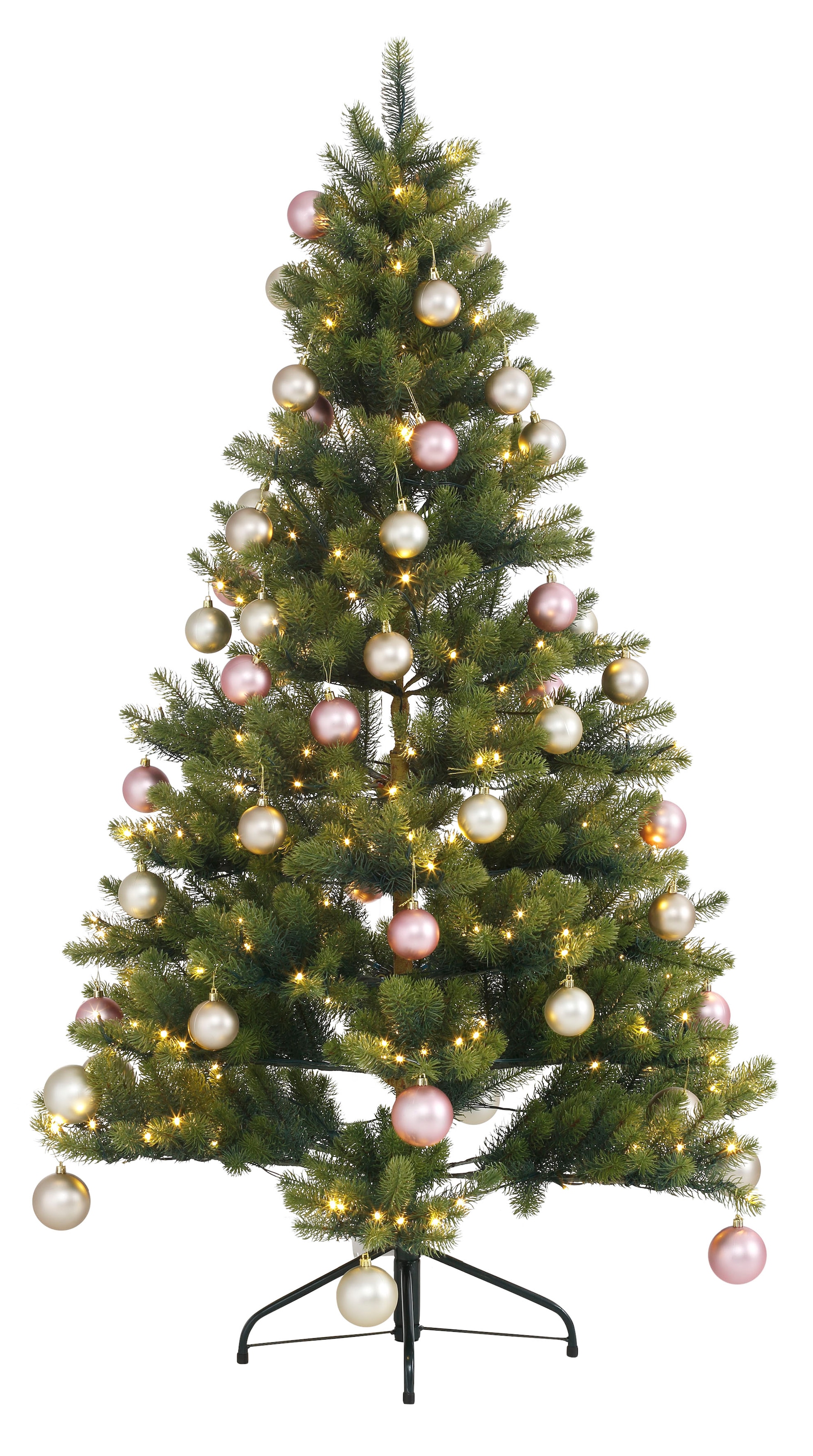Creativ deco 60 bei Beleuchtung »Fertig Künstlicher online Weihnachtsbaum geschmückt«, und LED Kugeln mit