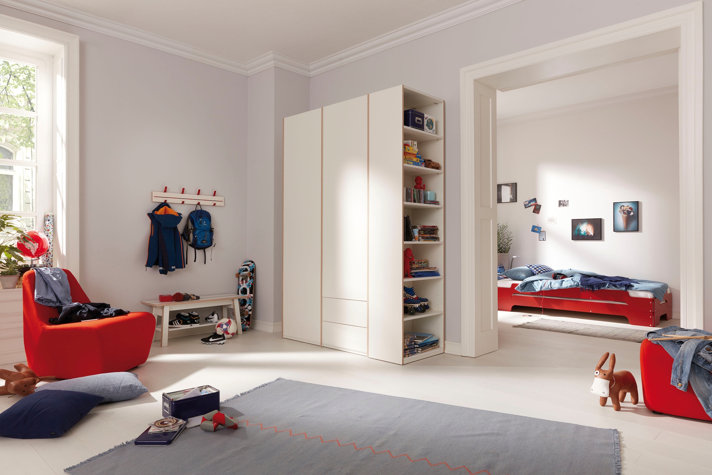 Müller SMALL LIVING Kleiderschrank »Modular Plus Variante 2«, inklusive 2  kleinen Schubladen im rechten Schrankteil auf Raten kaufen | Drehtürenschränke