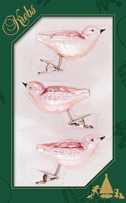 Krebs Glas Lauscha Weihnachtsbaumklammer »CBK70442, Weihnachtsdeko, Christbaumschmuck«, (Set, 3 tlg.), Glasvogel
