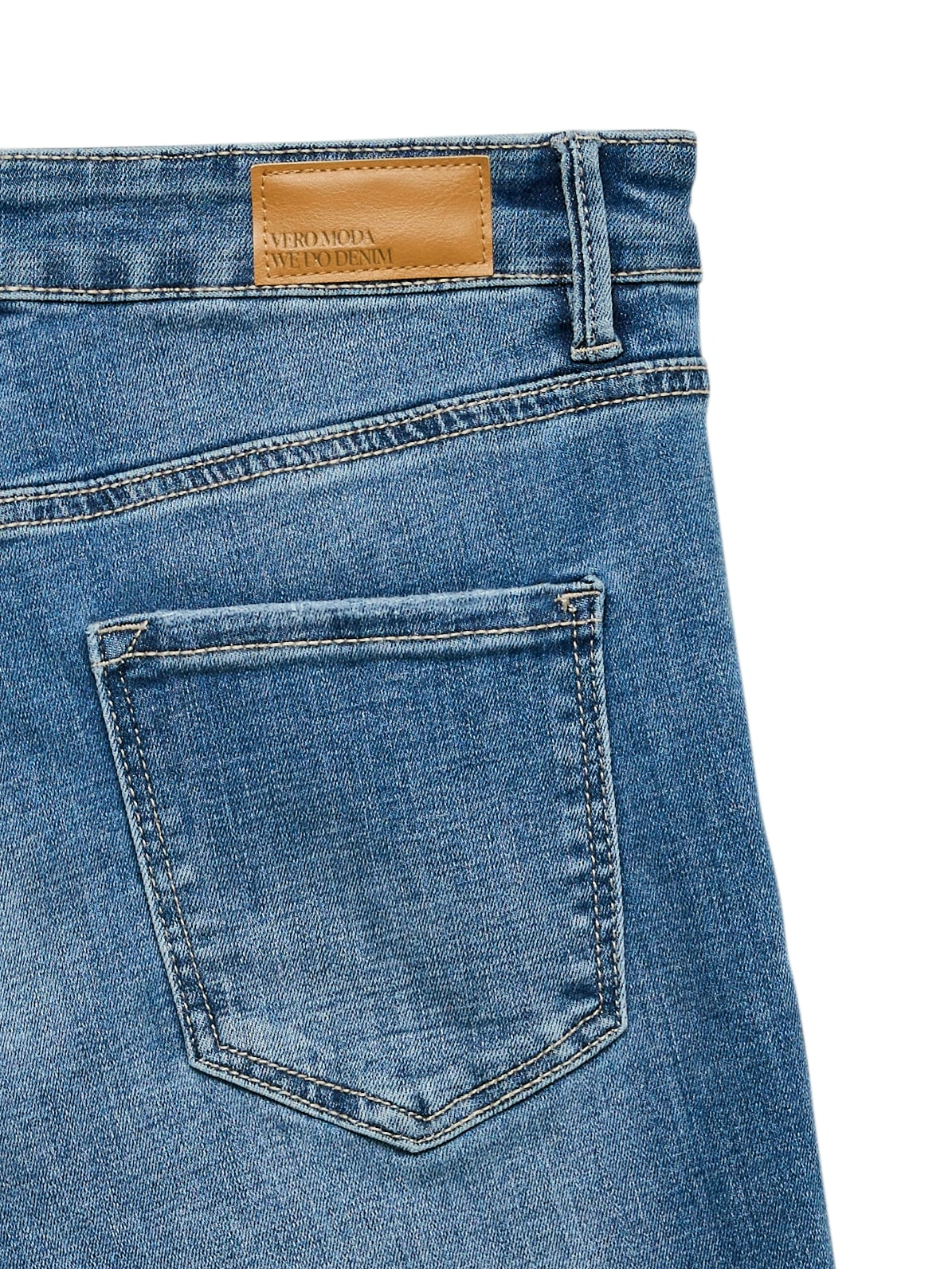 Vero Moda Straight-Jeans »VMFLASH MR STRAIGHT JEANS LI347 GA NOOS« Baumwollmischung mit Stretch, regular waist, straight fit