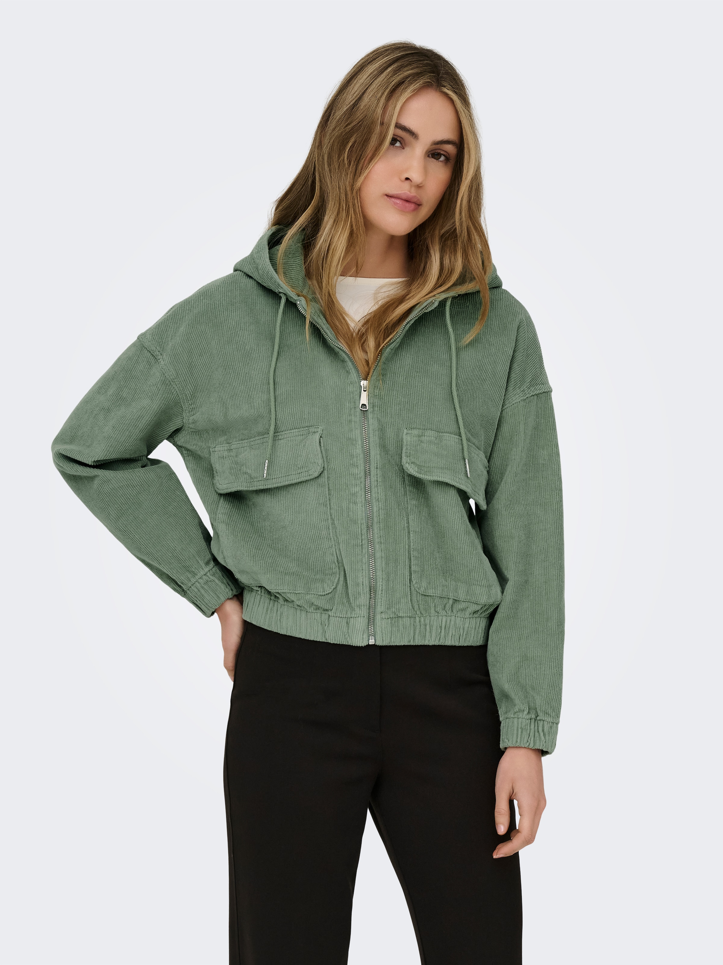 ONLY Cordjacke »ONLKENZIE L/S CORD JACKET PNT NOOS« mit Kapuze Baumwollmischung