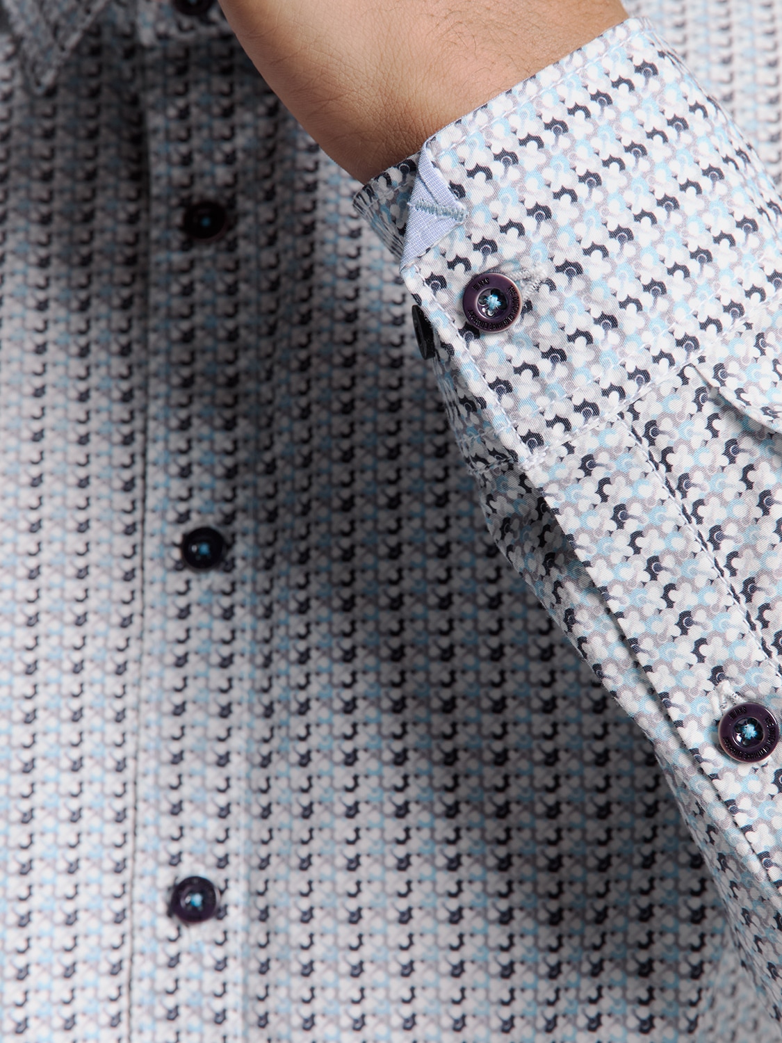 NO EXCESS Langarmhemd »No Excess Bedrucktes hemd«