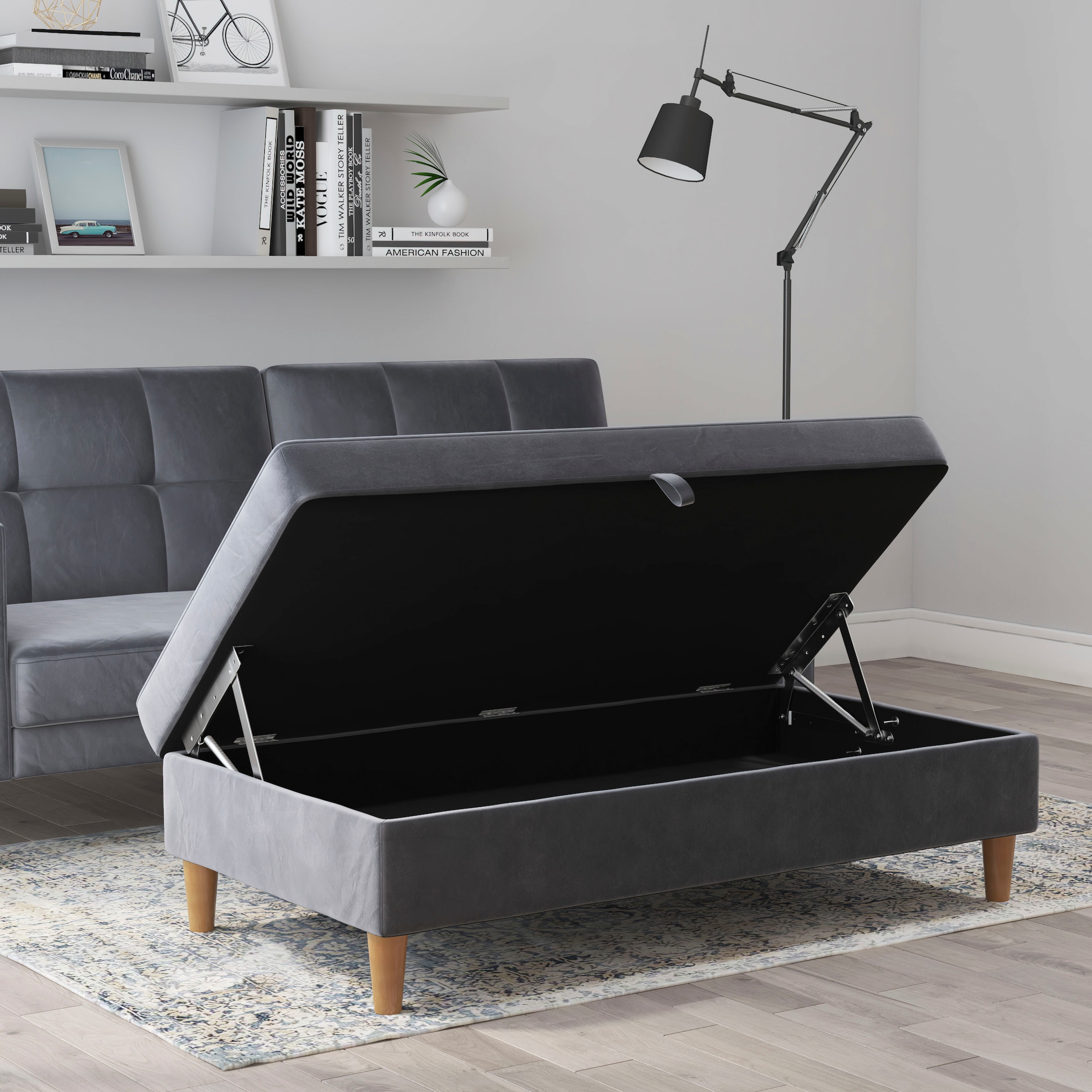 Dorel Home Stauraumhocker »Lilly«, (1 St.), mit Stauraum, frei in Raum stellbar, Sitzhöhe 43 cm