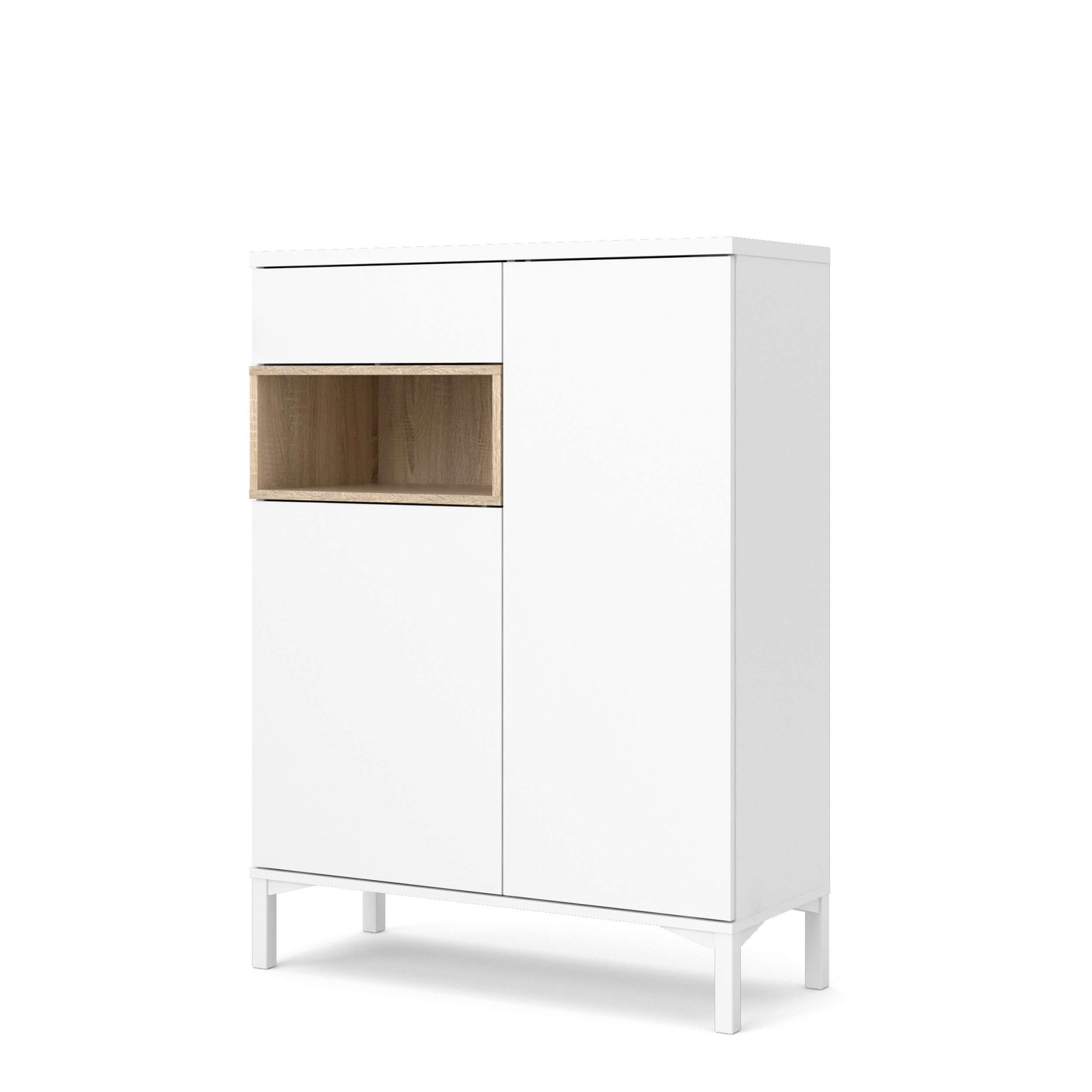 INOSIGN Highboard »Roommers, Anrichte, Stauraum, Sideboard«, Kommode, Höhe 118 cm, Breite 88,7 cm, 1 offenes Fach mit Rahmen-Optik