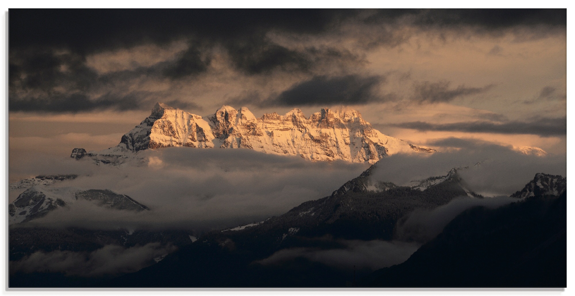 Artland Glasbild »Dents du Midi, Schweizer Berge«, Berge, (1 St.), in versc günstig online kaufen