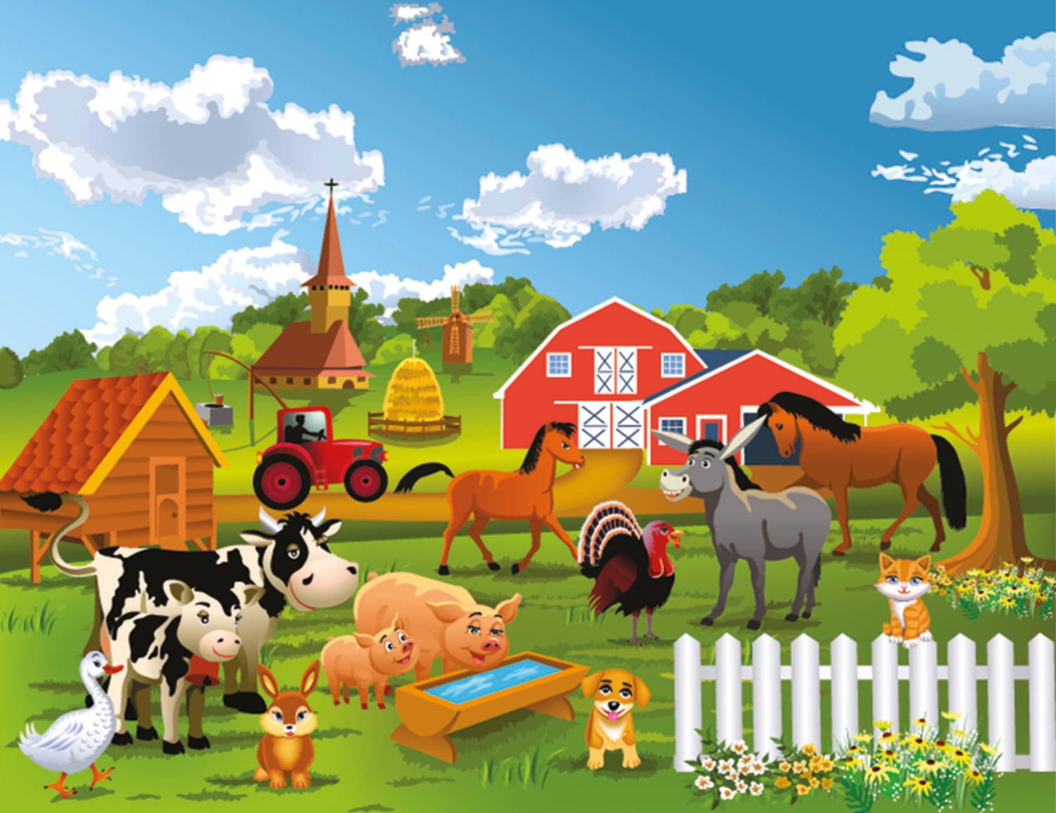Papermoon Fototapete »Farm, Bauernhof« glatt günstig online kaufen