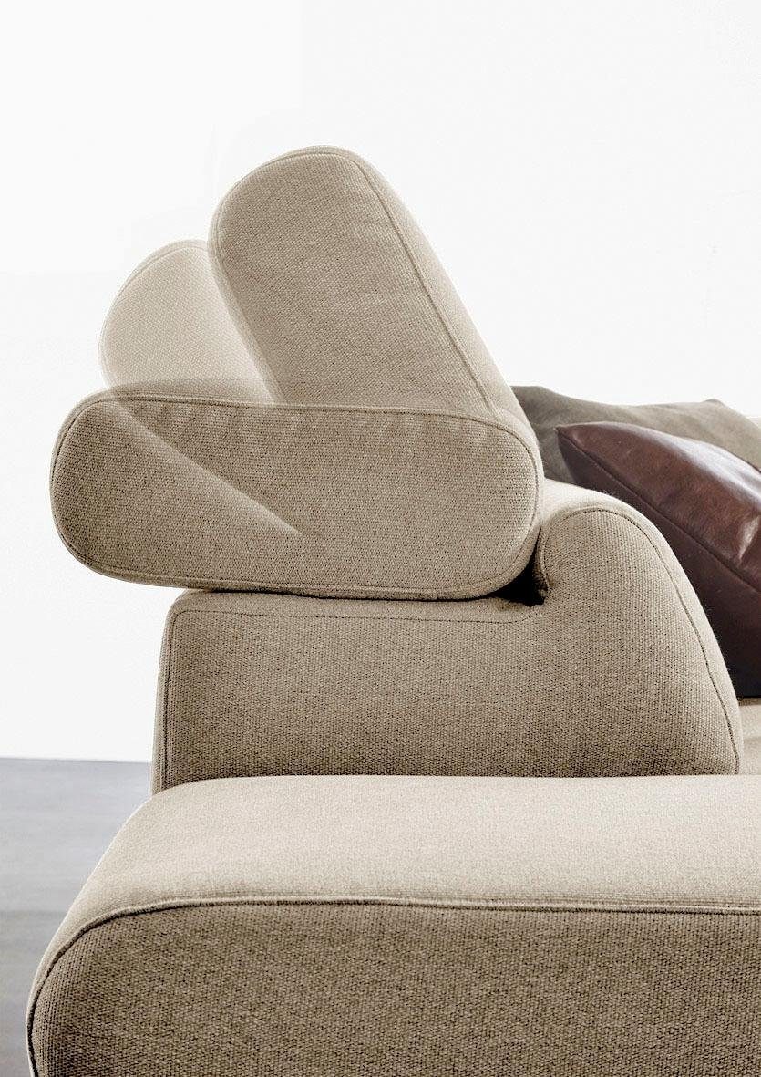 W.SCHILLIG Ecksofa »finn, toller Sitzkomfort, L-Form, hochwertige Verarbeitungsdetails«, German Design Award 2016, Fußgestell Chrom glänzend, Breite 281 cm