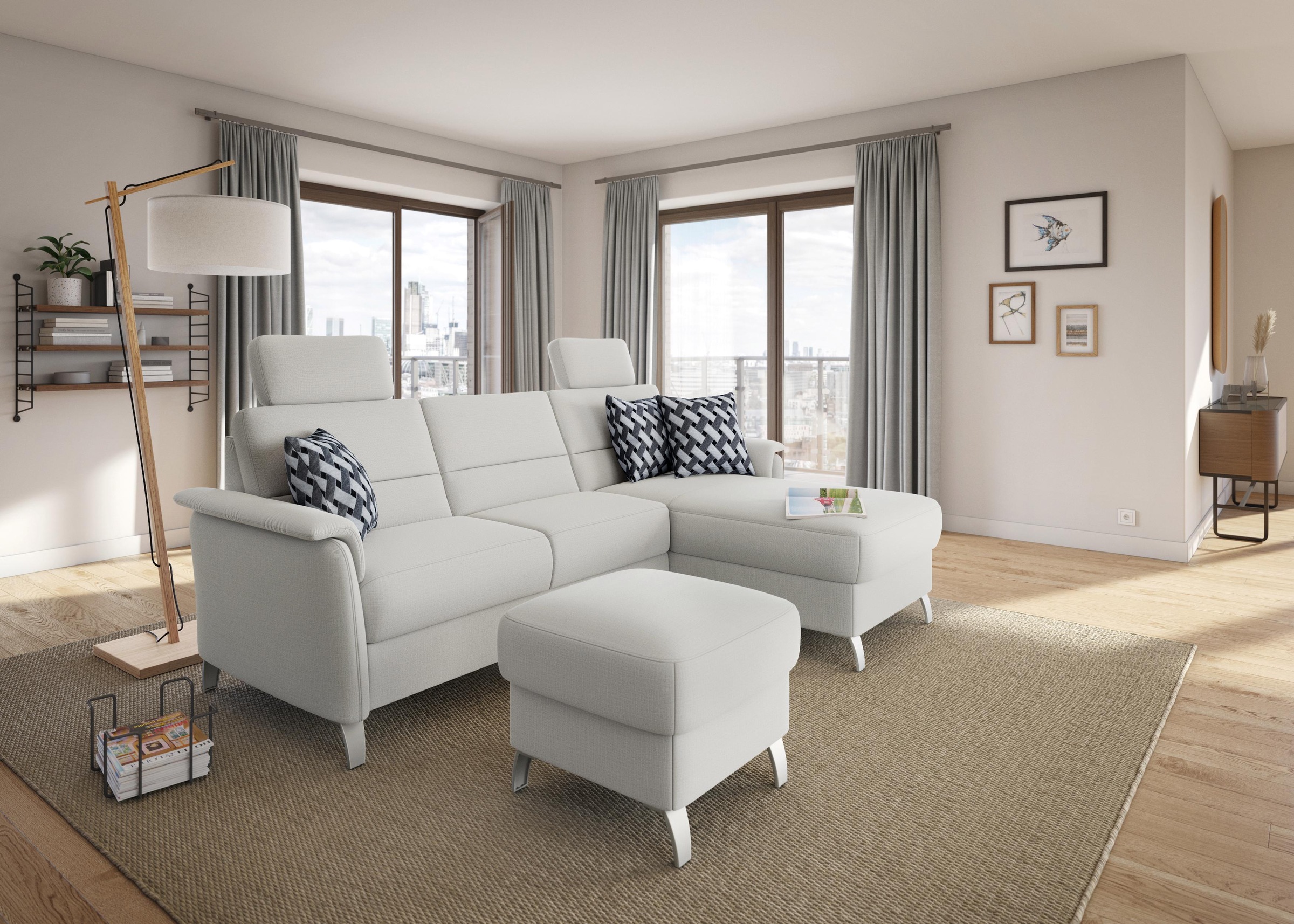 sit&more Ecksofa »Palmera L-Form«, Federkern, wahlweise mit Bettfunktion un günstig online kaufen