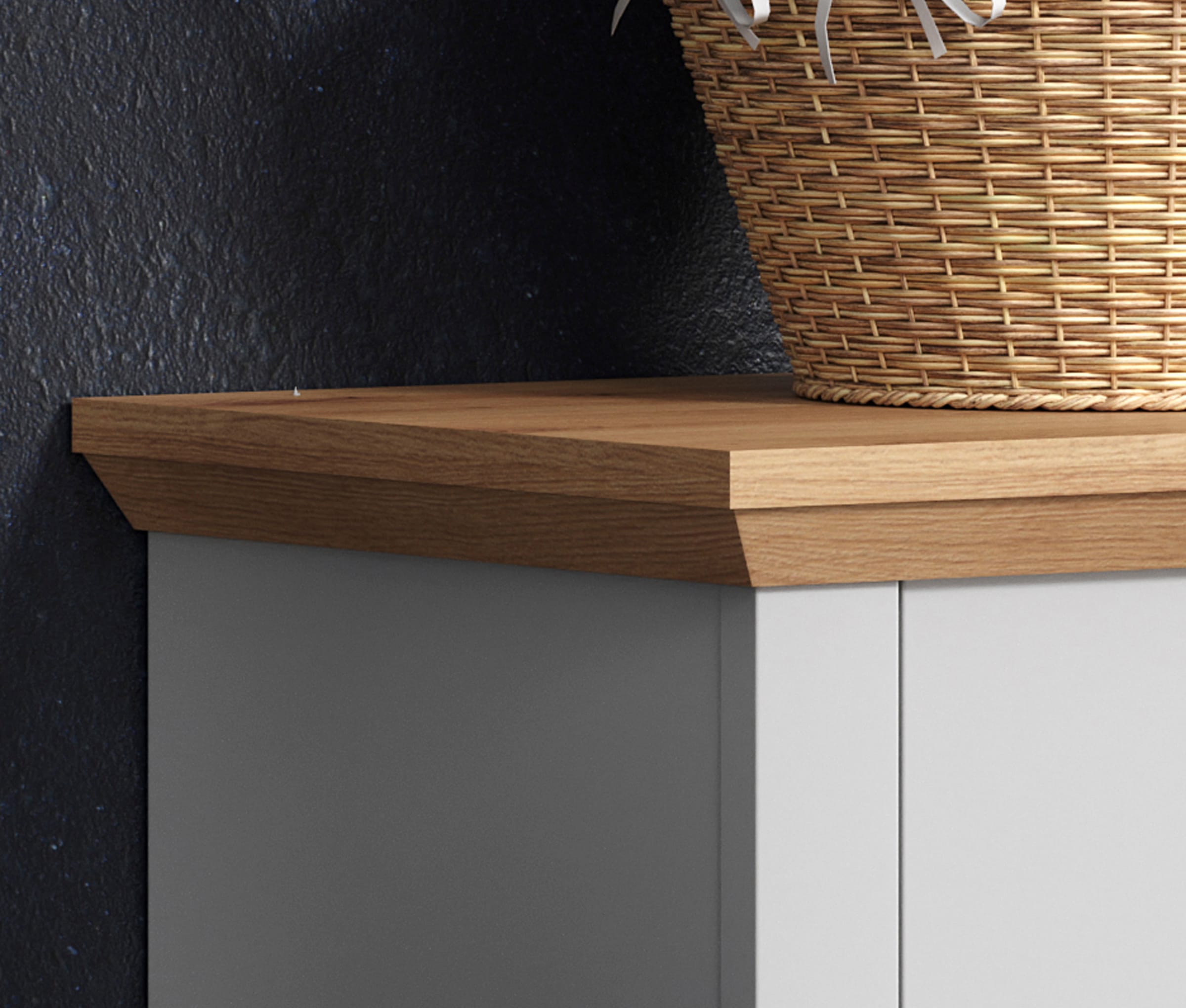 Home affaire Spiegelschrank, Badezimmerschrank im Landhausstil - Maße (B/T/H) 78/24/73 cm