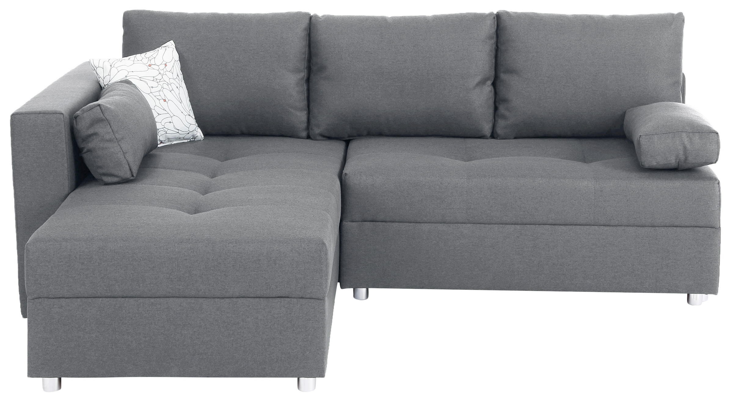 Home affaire Ecksofa »Italia L-Form«, mit Bettfunktion und Bettkasten, Federkern-Polsterung