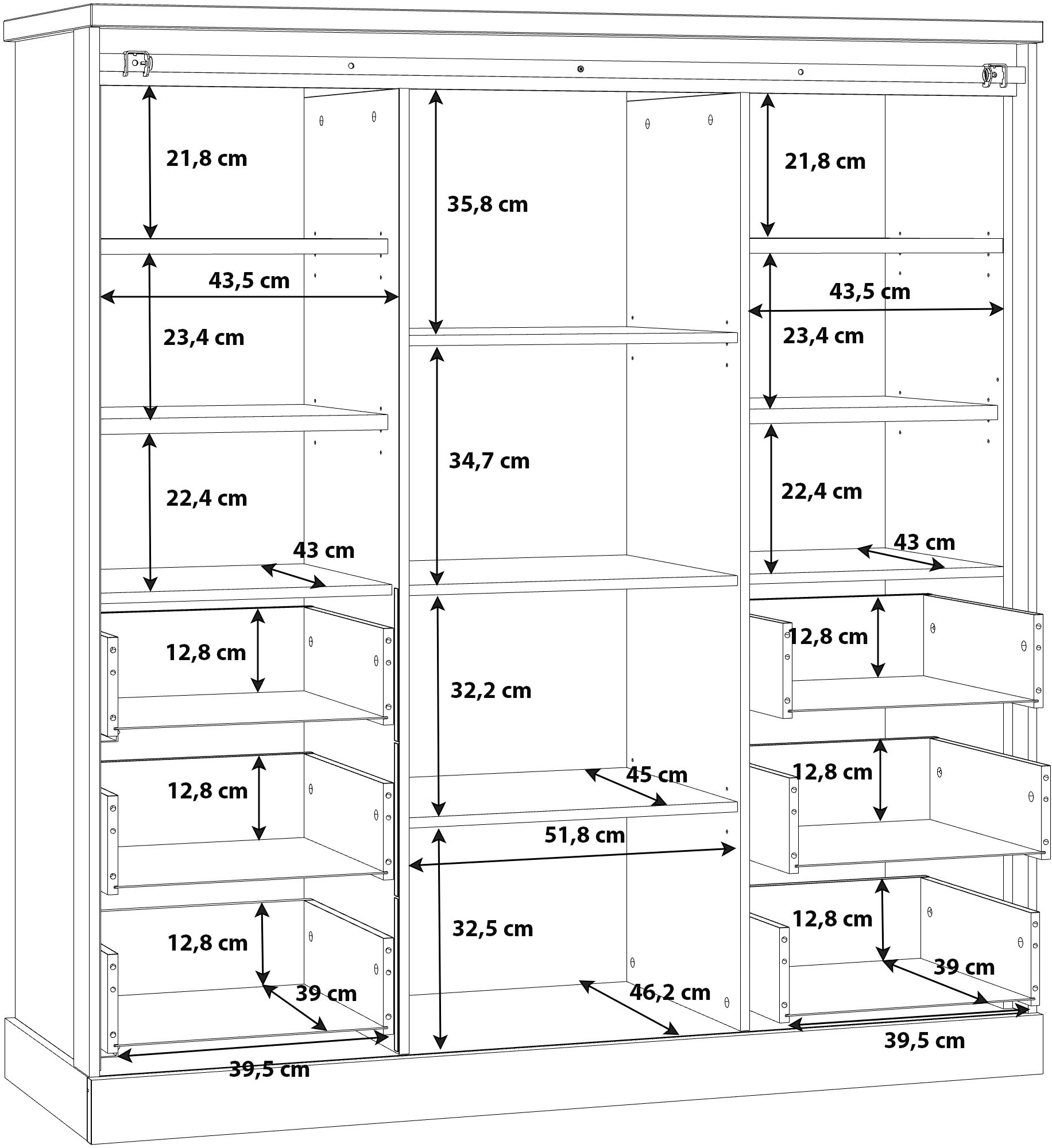 FORTE Highboard »Kaszimiro«