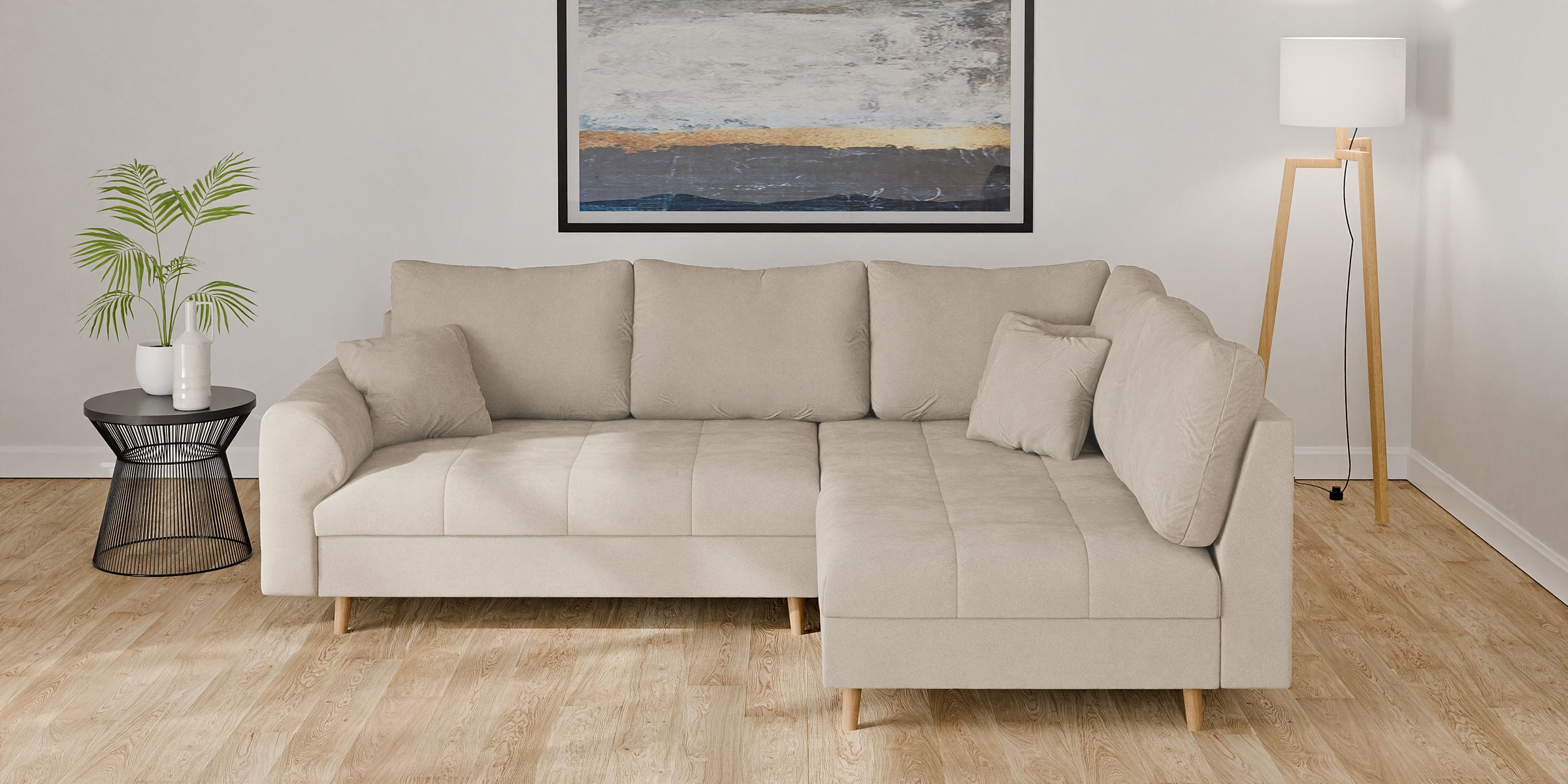 Home affaire Ecksofa »CHARRE L-Form mit Ottomane, Maße B/T/H: 231/161/81 cm günstig online kaufen