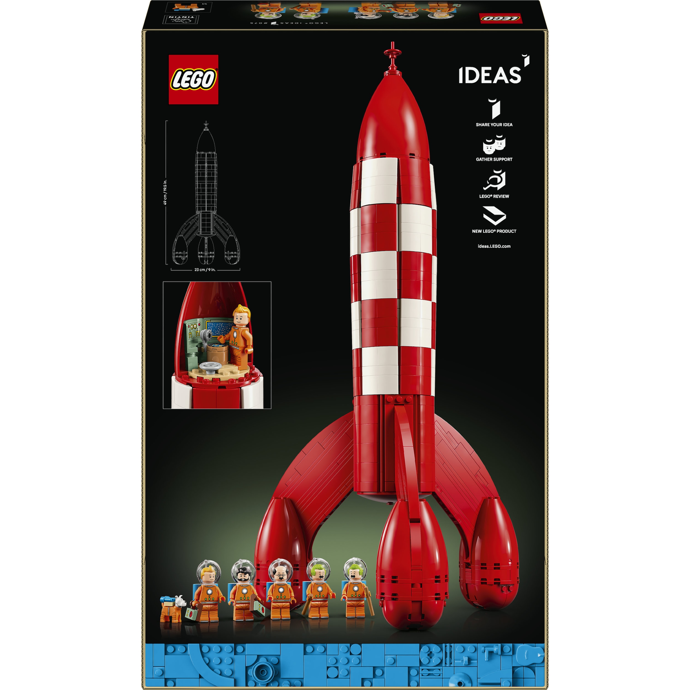 LEGO® Konstruktionsspielsteine »Die Mondrakete von Tim und Struppi (21367), LEGO Ideas« Made in Europe