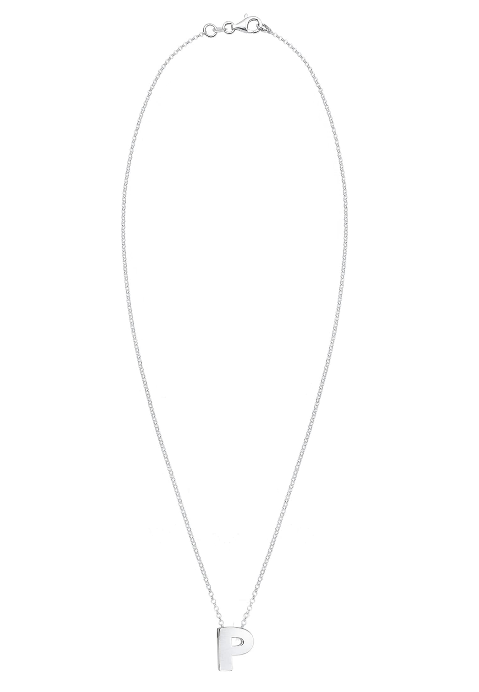 Elli Kette mit Anhänger »Buchstabe P Initialen Trend Minimal 925 Silber«
