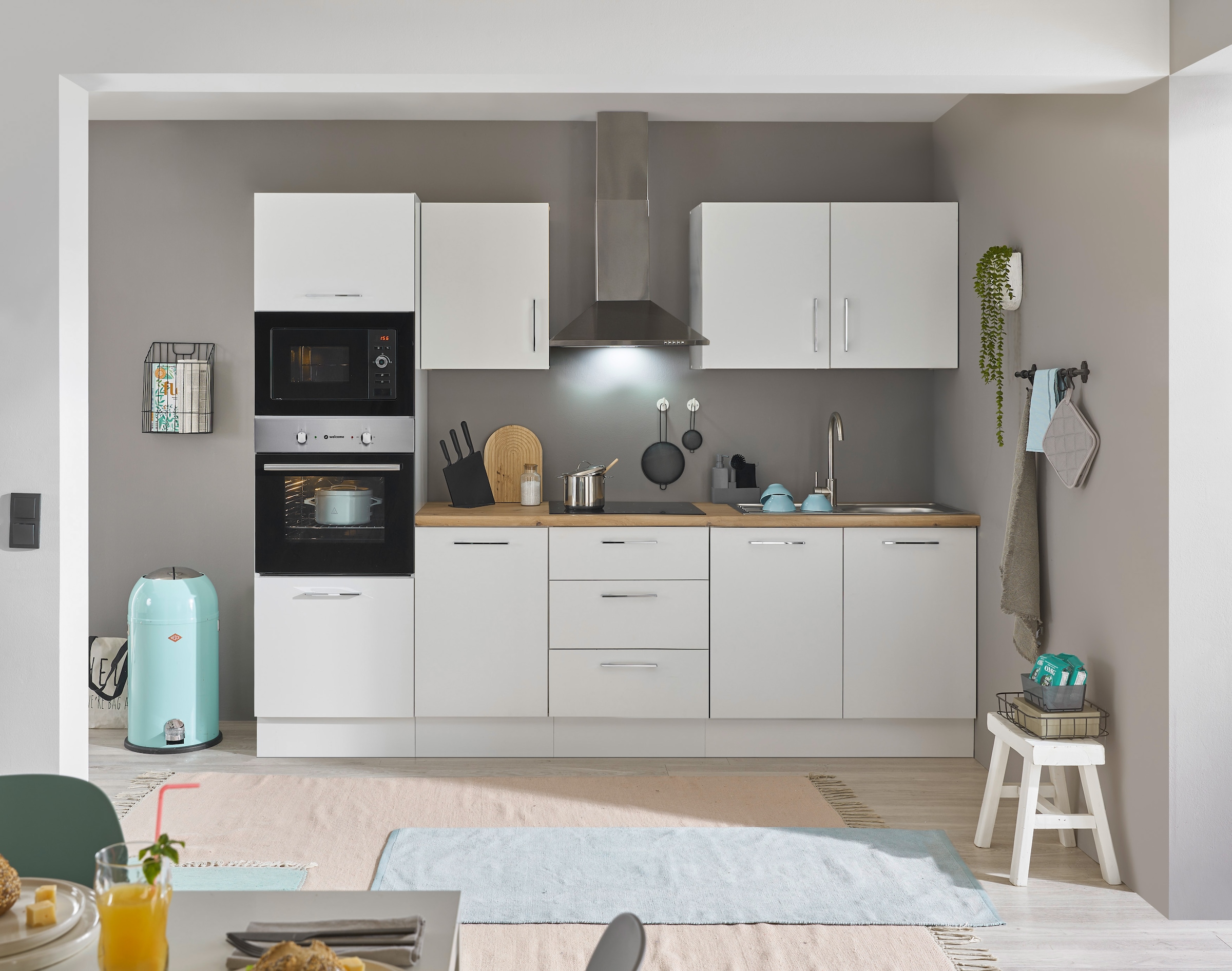 BASIC by Balculina Küchenzeile »Turin«, Breite 270 cm, wahlweise mit E-Geräten