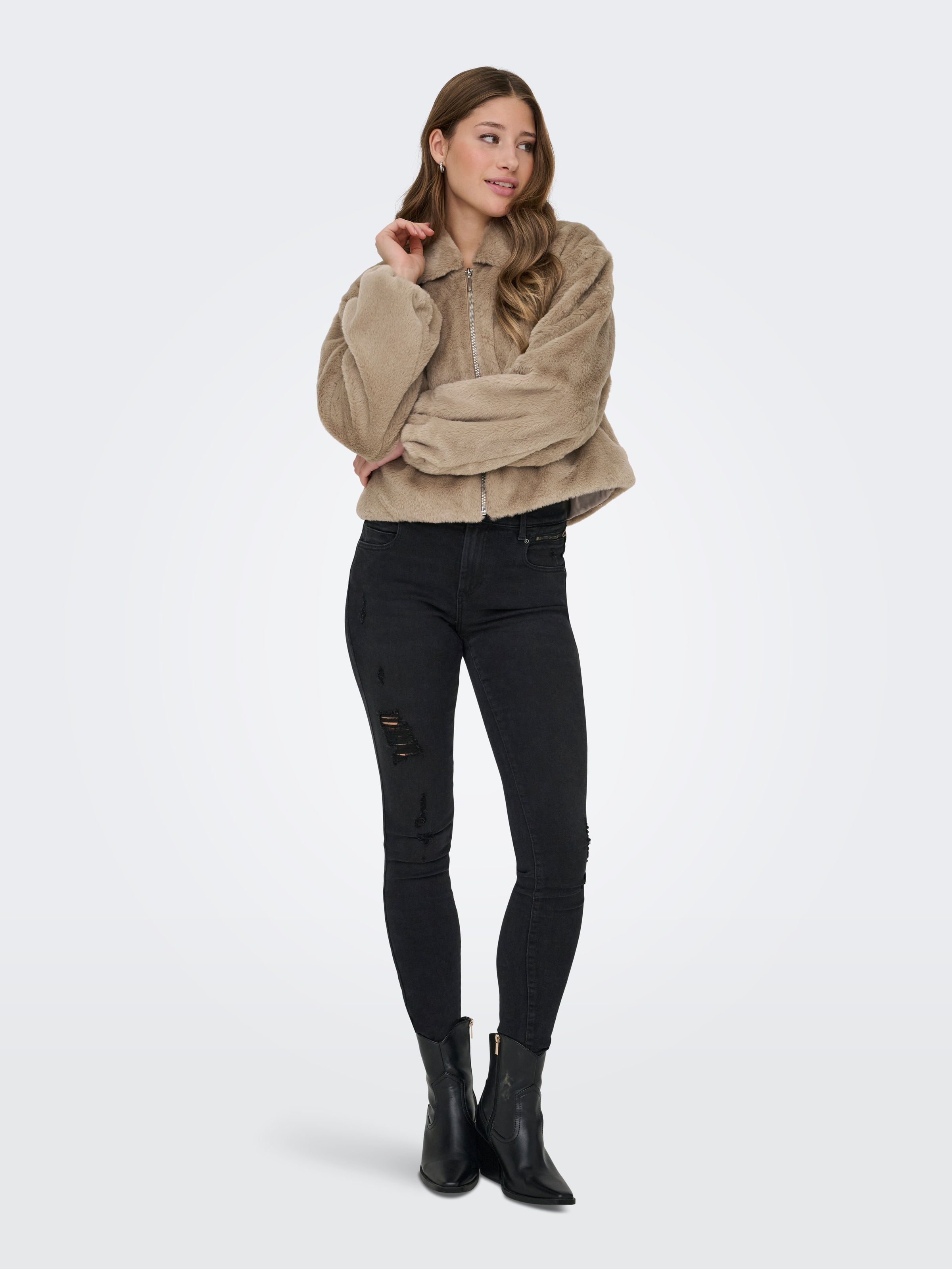 ONLY Plüschjacke »ONLDANA LIFE FAUX FUR JACKET CC OTW« ohne Kapuze