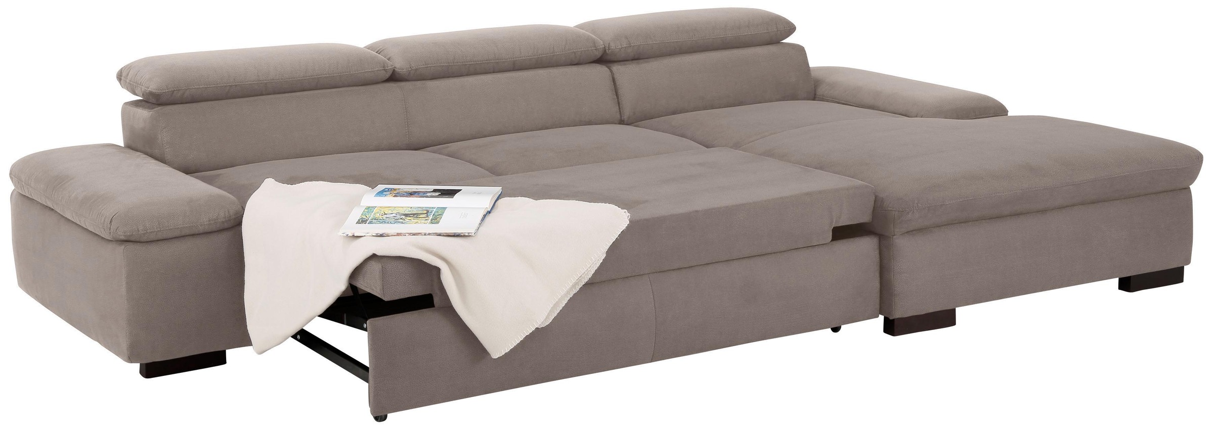 Home affaire Ecksofa »Alberto L-Form«, mit Kopfteilverstellung, wahlweise mit Bettfunktion